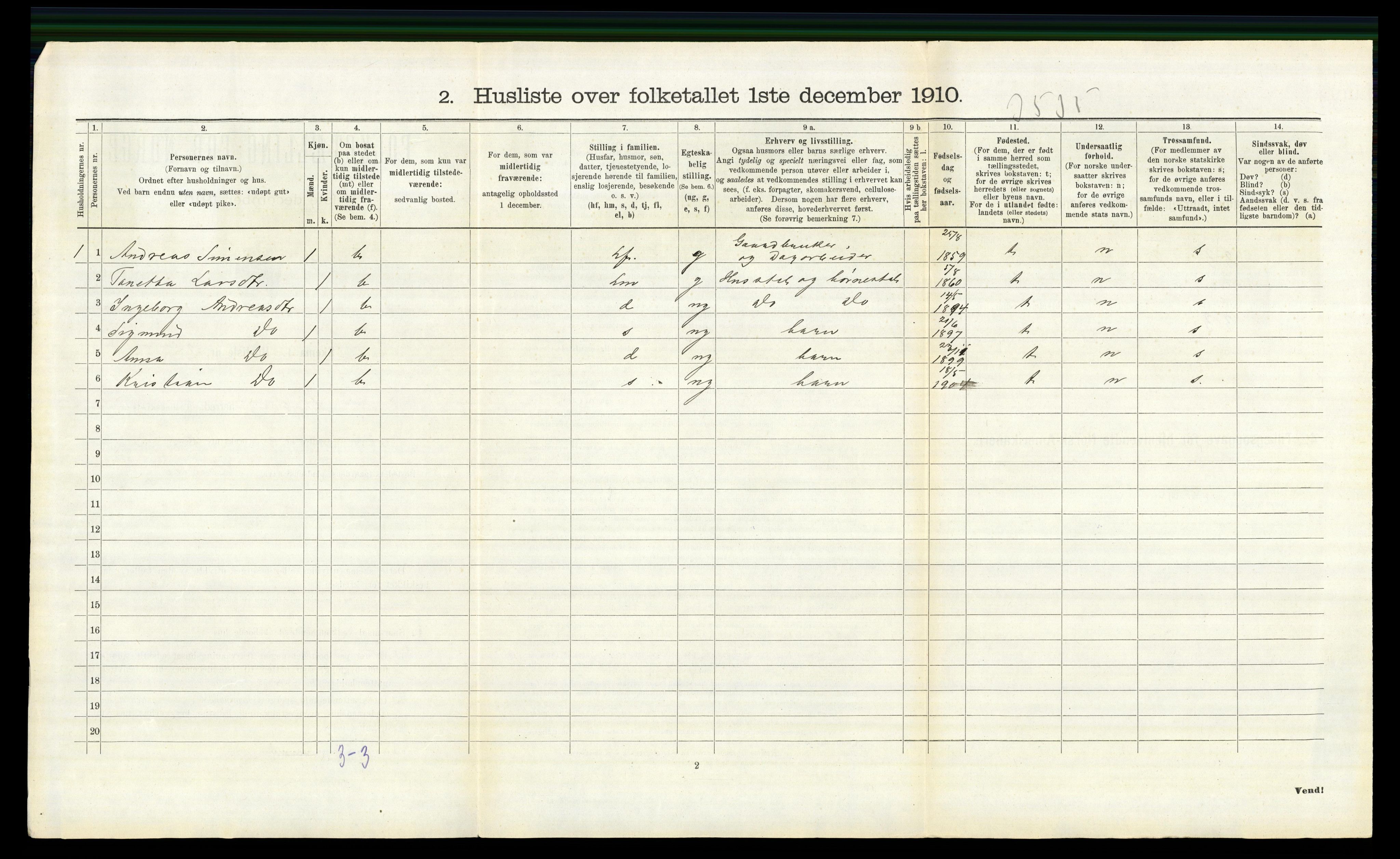 RA, 1910 census for Fåberg, 1910, p. 1249