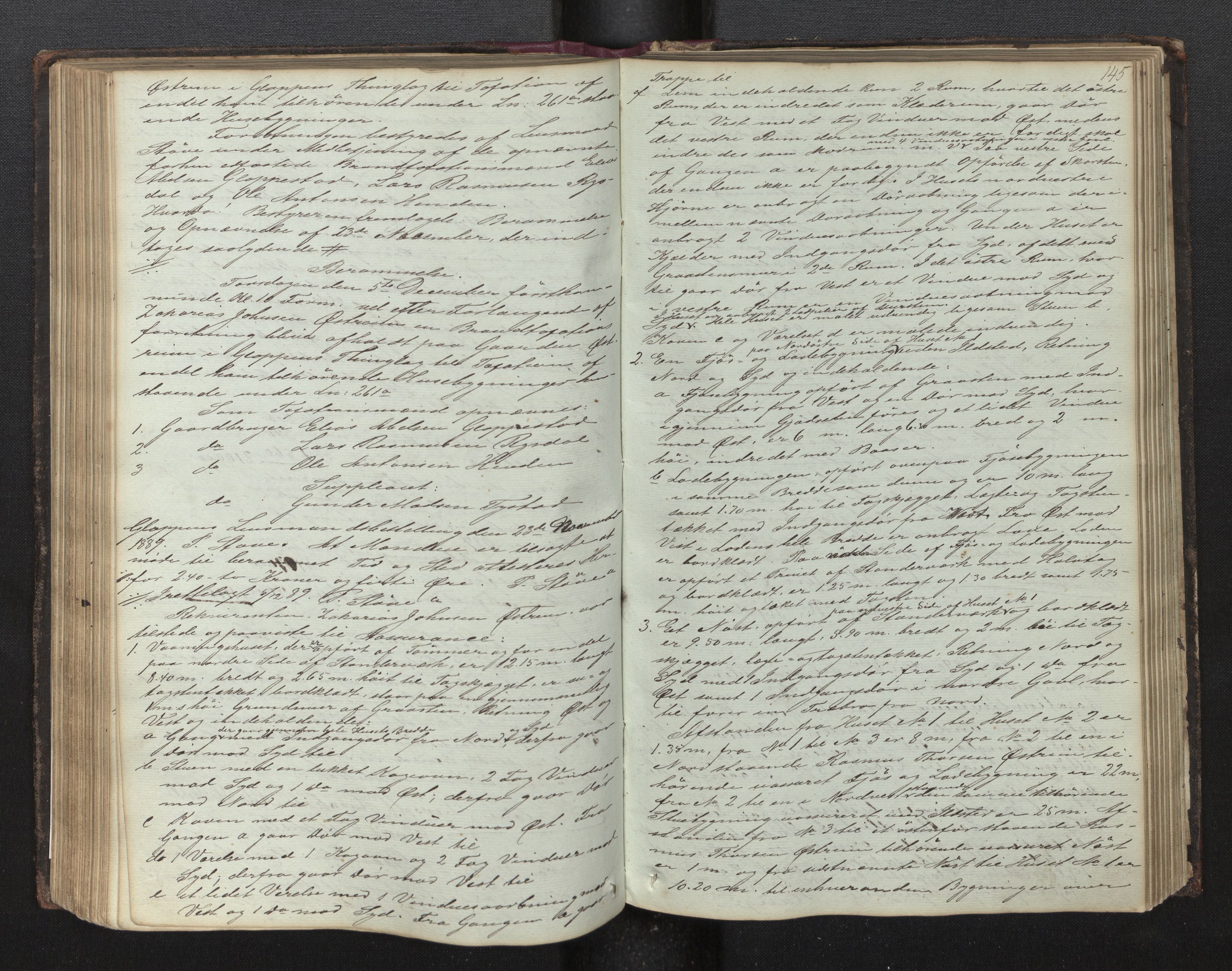 Lensmannen i Gloppen og Breim, AV/SAB-A-27801/0012/L0001: Branntakstprotokoll, 1846-1926, p. 144b-145a