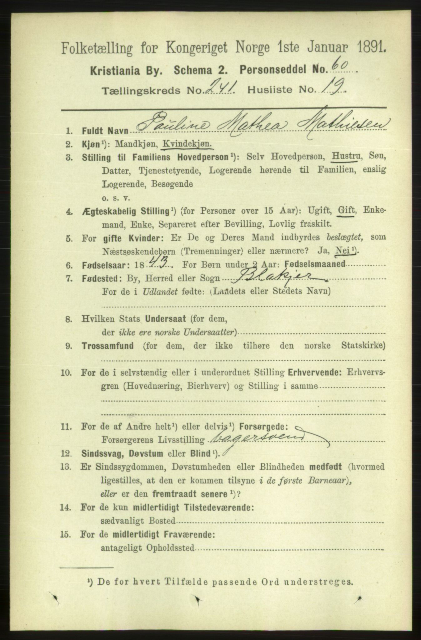 RA, 1891 census for 0301 Kristiania, 1891, p. 146801