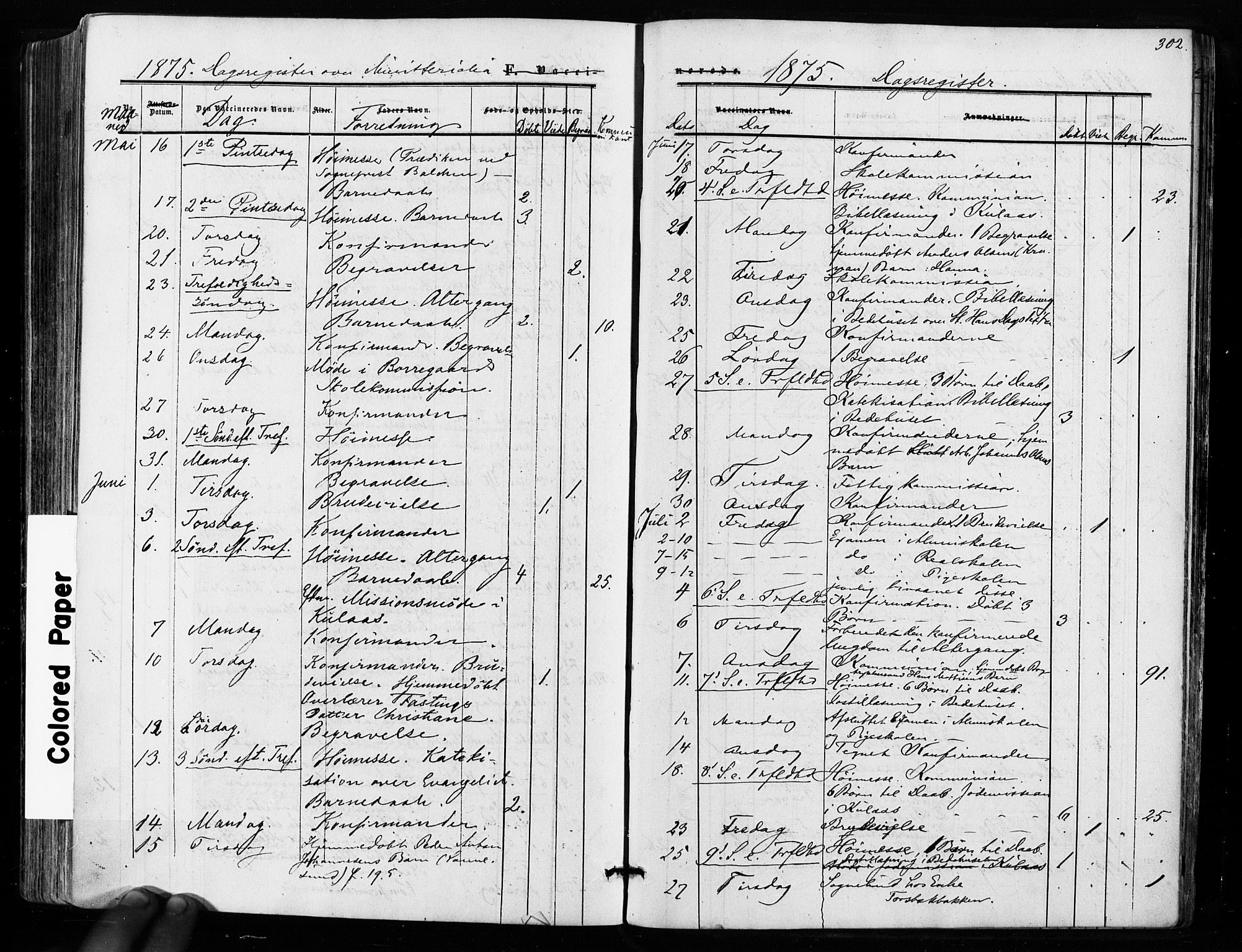 Sarpsborg prestekontor Kirkebøker, AV/SAO-A-2006/F/Fa/L0002: Parish register (official) no. 2, 1869-1877, p. 302