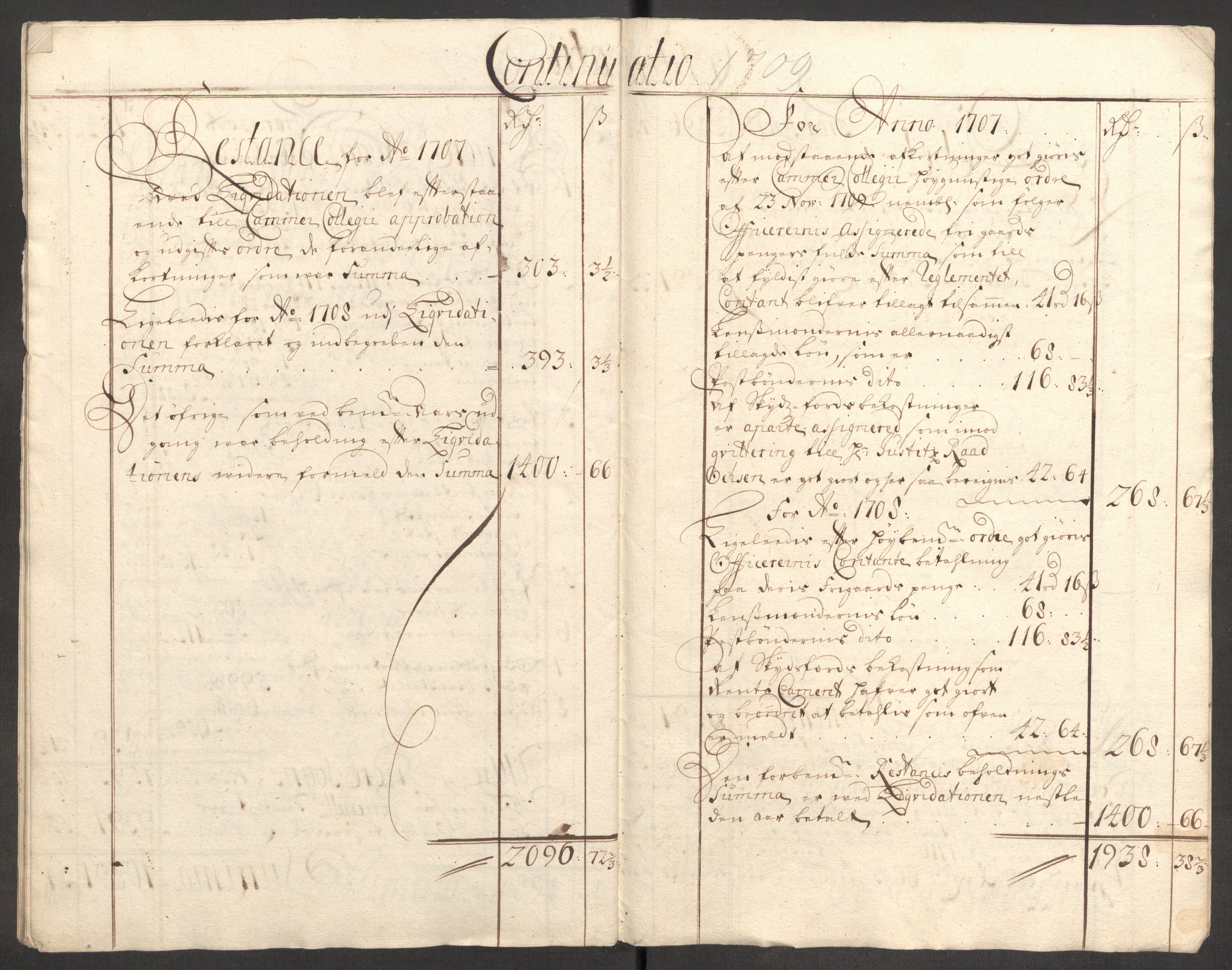 Rentekammeret inntil 1814, Reviderte regnskaper, Fogderegnskap, AV/RA-EA-4092/R52/L3315: Fogderegnskap Sogn, 1708, p. 425