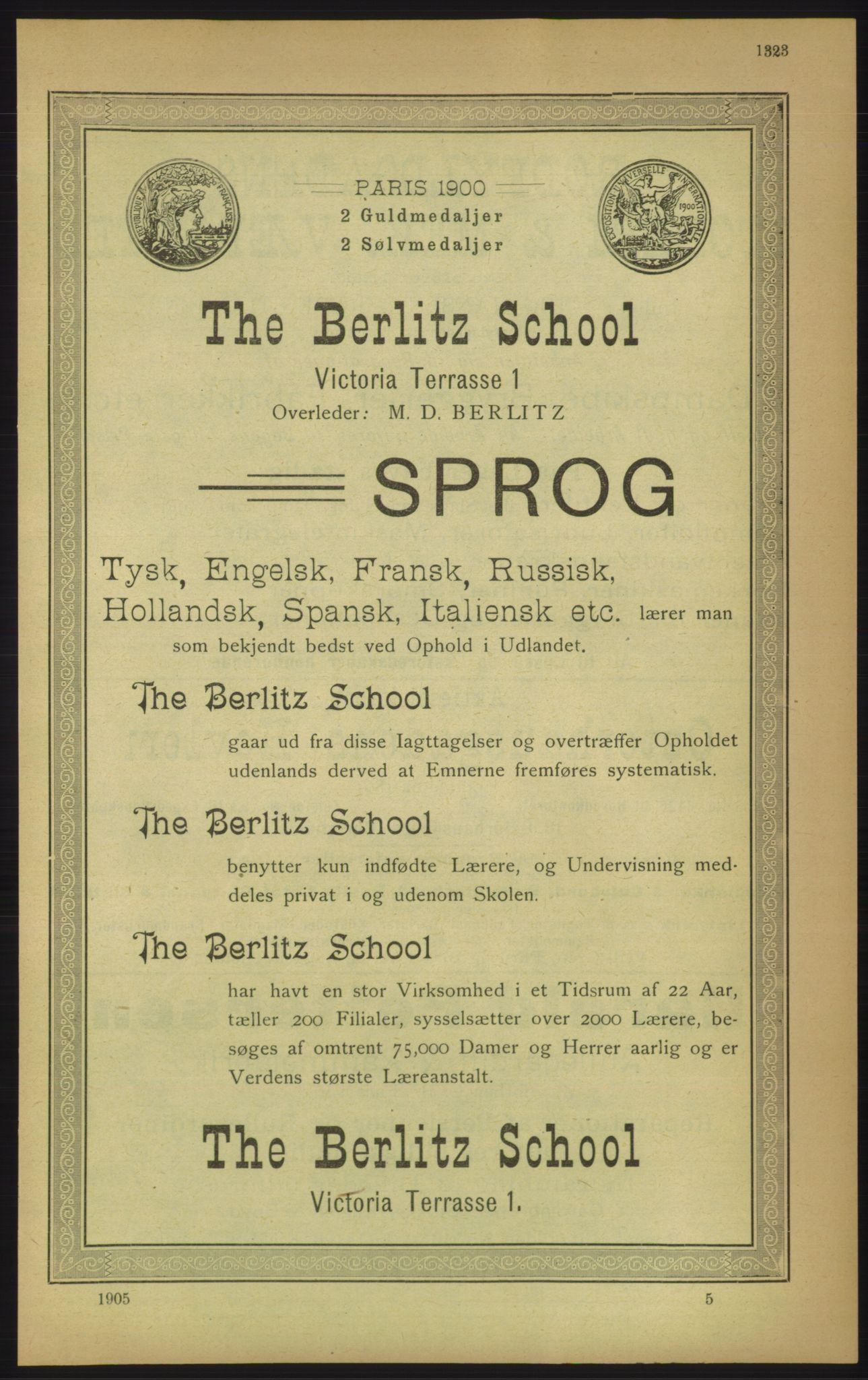 Kristiania/Oslo adressebok, PUBL/-, 1905, p. 1323