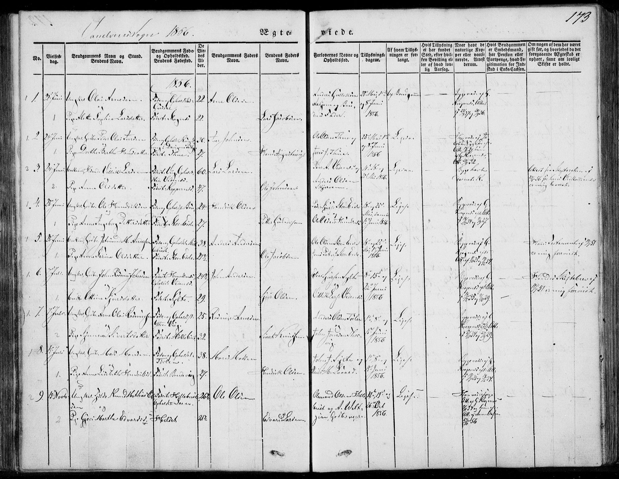 Ministerialprotokoller, klokkerbøker og fødselsregistre - Møre og Romsdal, AV/SAT-A-1454/501/L0006: Parish register (official) no. 501A06, 1844-1868, p. 173