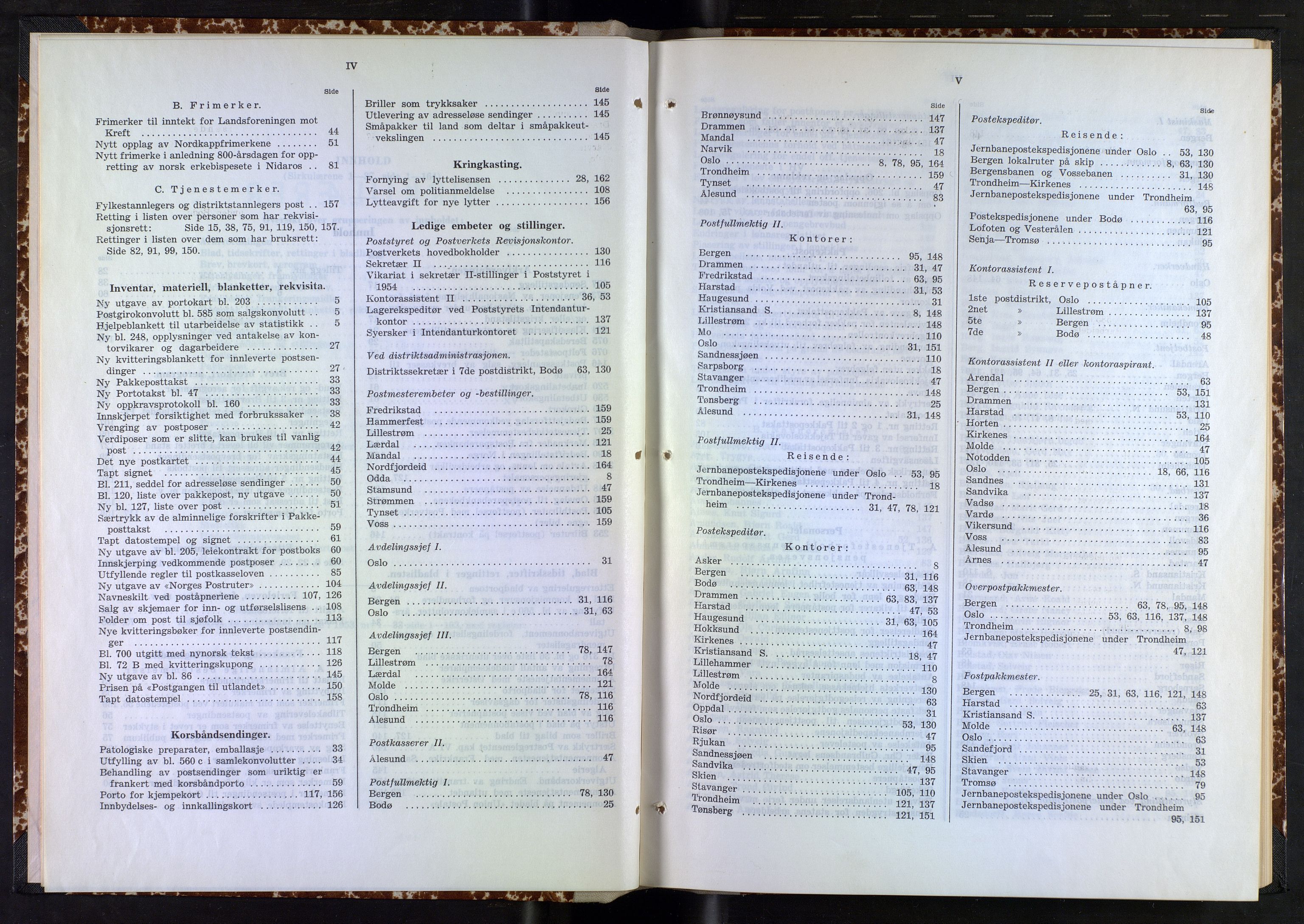 Norges Postmuseums bibliotek, NOPO/-/-/-: Sirkulærer fra Poststyret, 1953