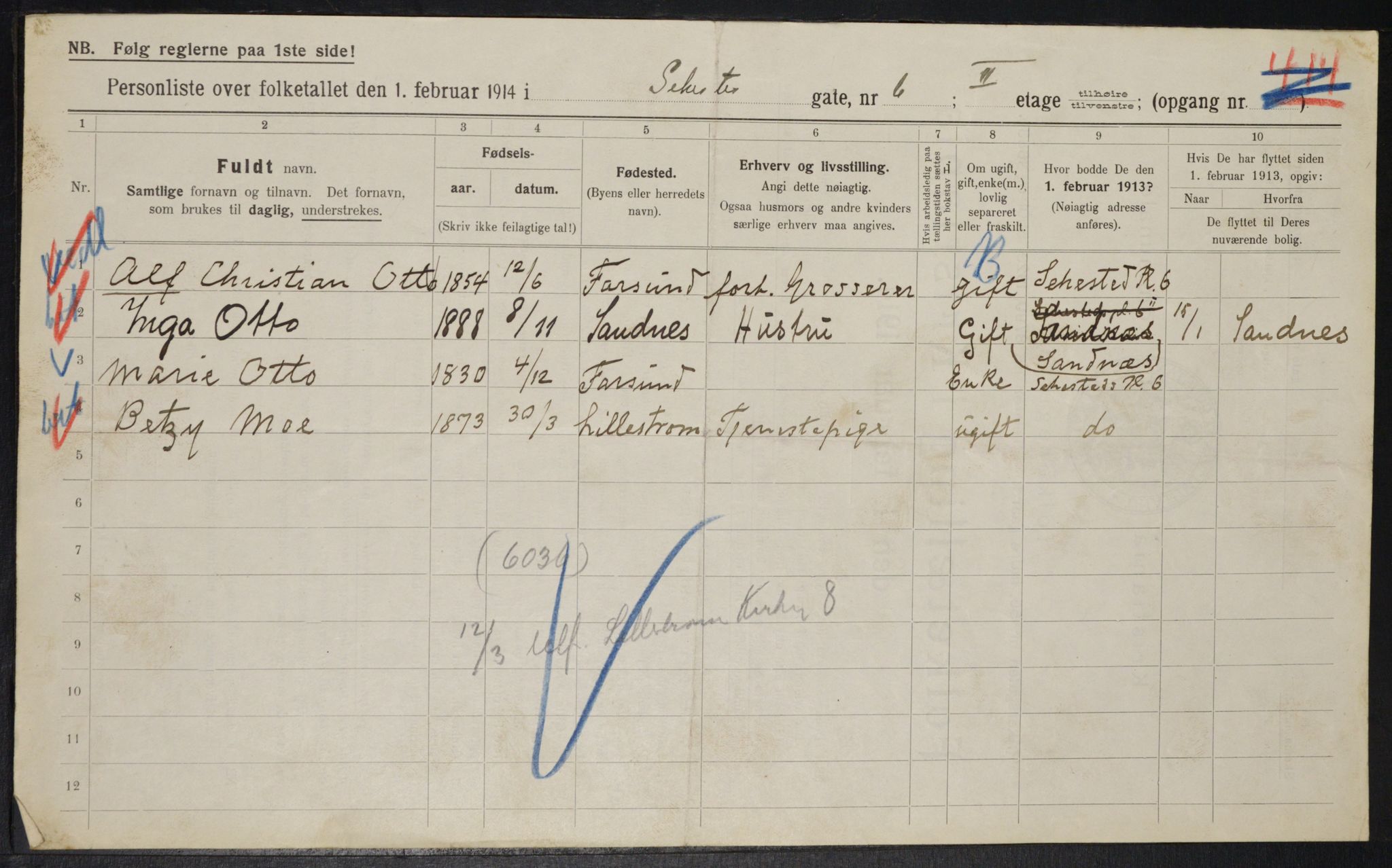 OBA, Municipal Census 1914 for Kristiania, 1914, p. 93625