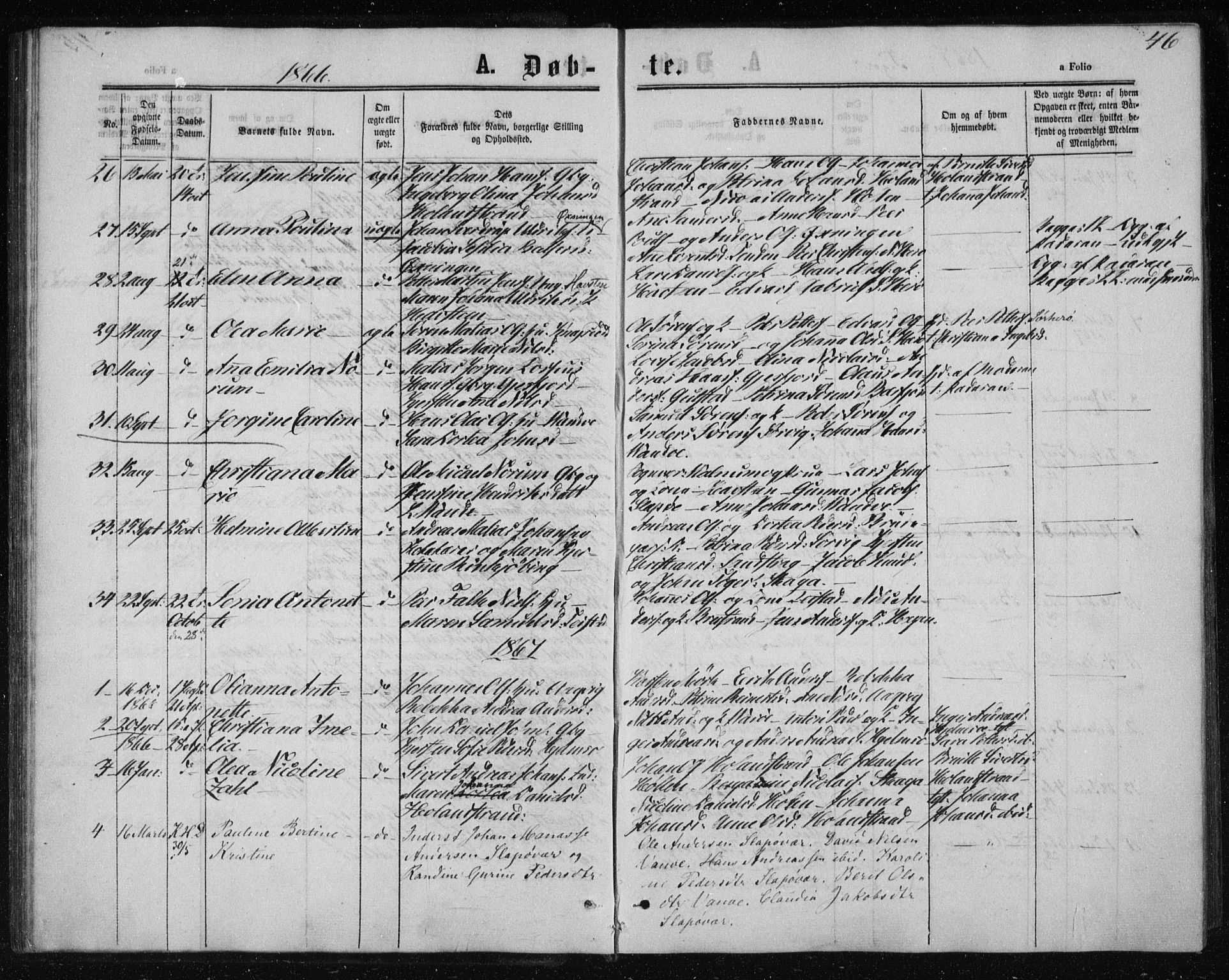 Ministerialprotokoller, klokkerbøker og fødselsregistre - Nordland, AV/SAT-A-1459/834/L0505: Parish register (official) no. 834A03, 1862-1871, p. 46