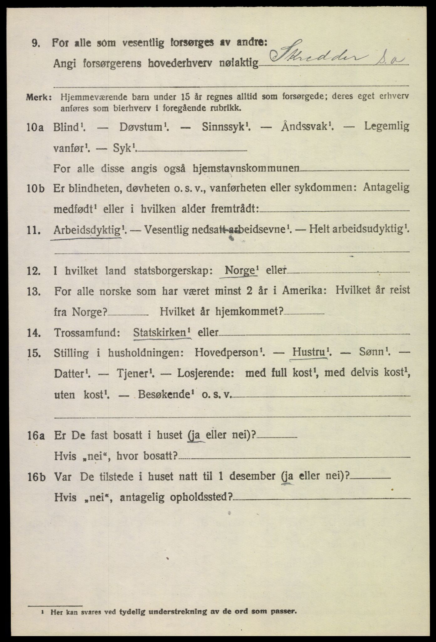 SAH, 1920 census for Sør-Fron, 1920, p. 2706