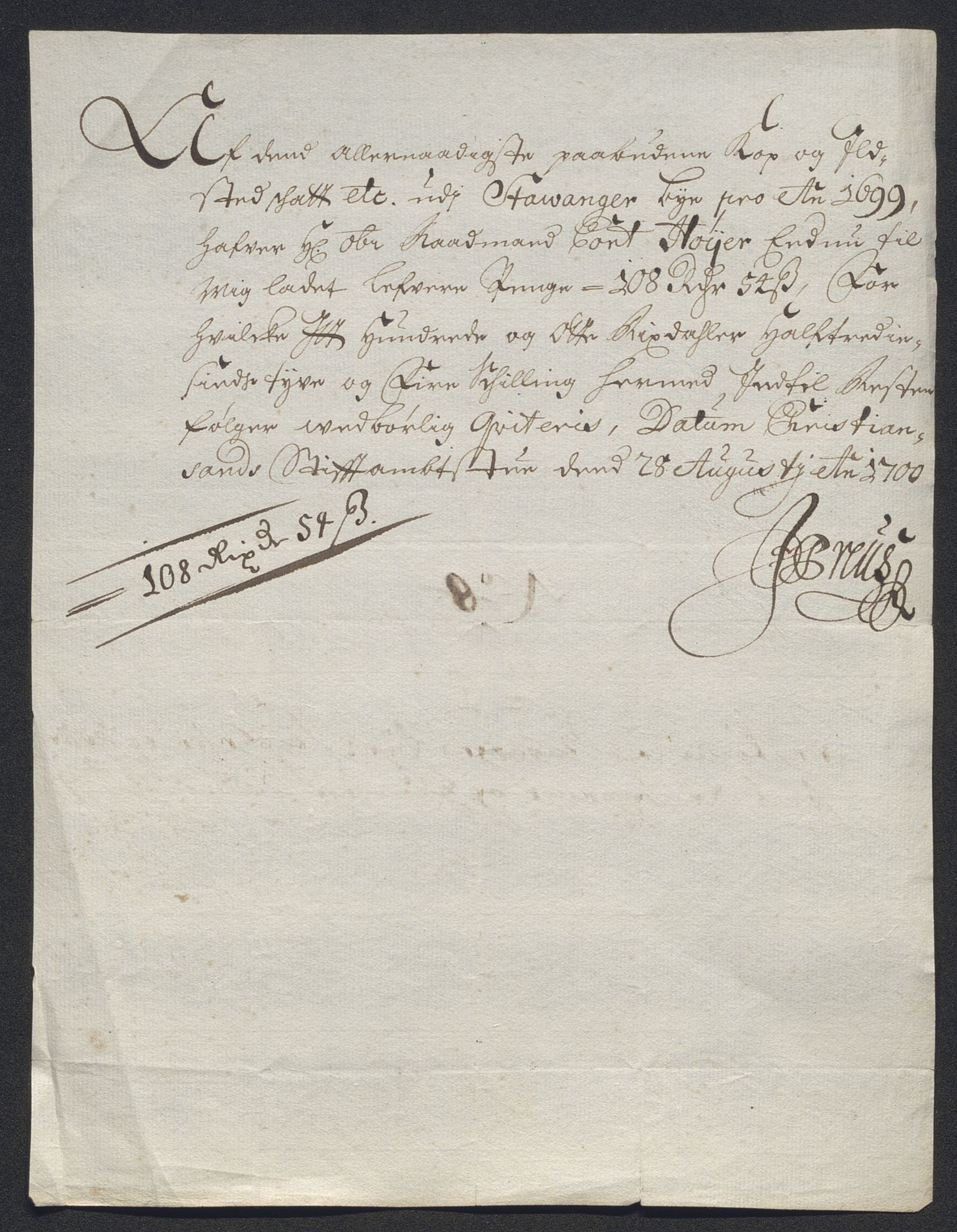 Rentekammeret inntil 1814, Reviderte regnskaper, Byregnskaper, AV/RA-EA-4066/R/Ro/L0302: [O4] Kontribusjonsregnskap, 1687-1711, p. 171