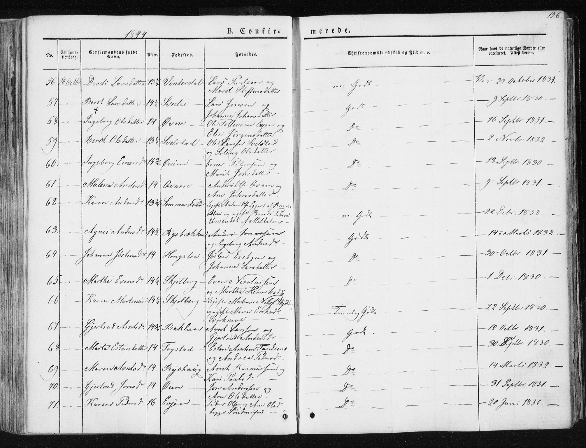 Ministerialprotokoller, klokkerbøker og fødselsregistre - Sør-Trøndelag, AV/SAT-A-1456/668/L0805: Parish register (official) no. 668A05, 1840-1853, p. 126