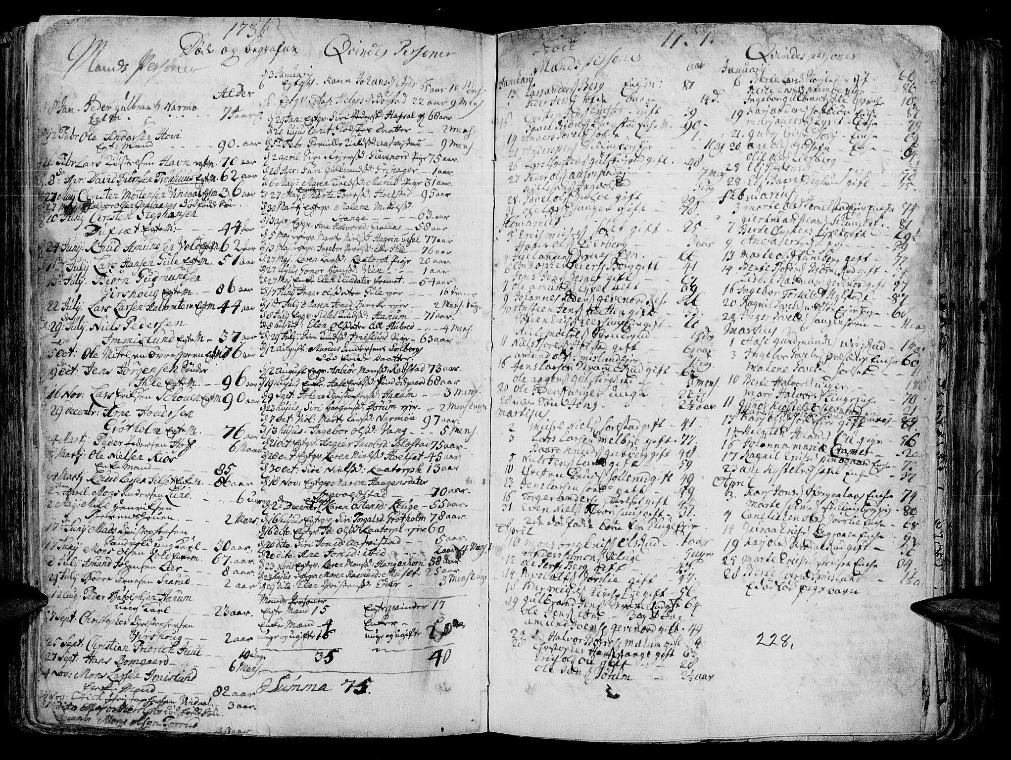 Vang prestekontor, Hedmark, SAH/PREST-008/H/Ha/Haa/L0003: Parish register (official) no. 3, 1734-1809, p. 228