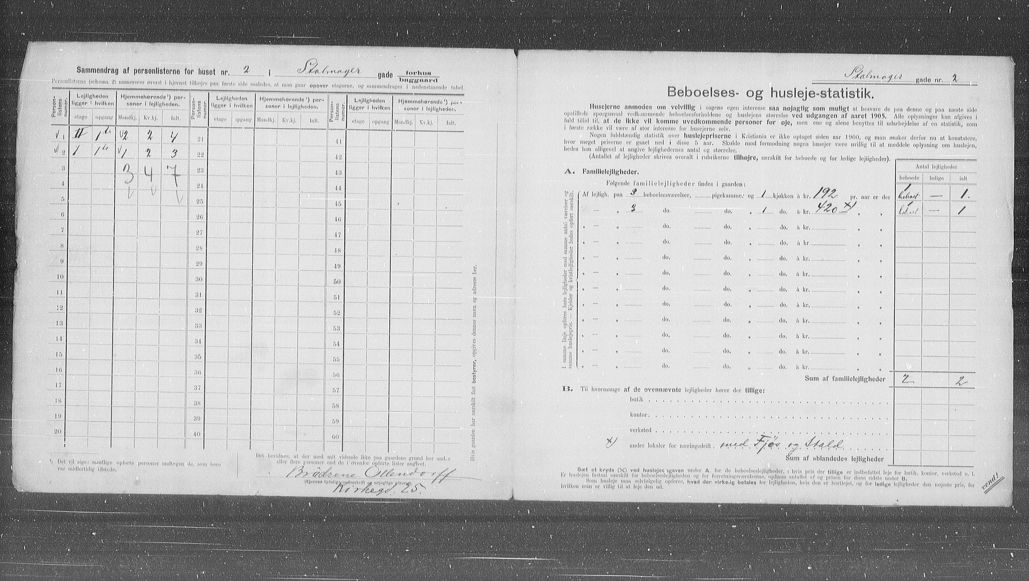 OBA, Municipal Census 1905 for Kristiania, 1905, p. 53626