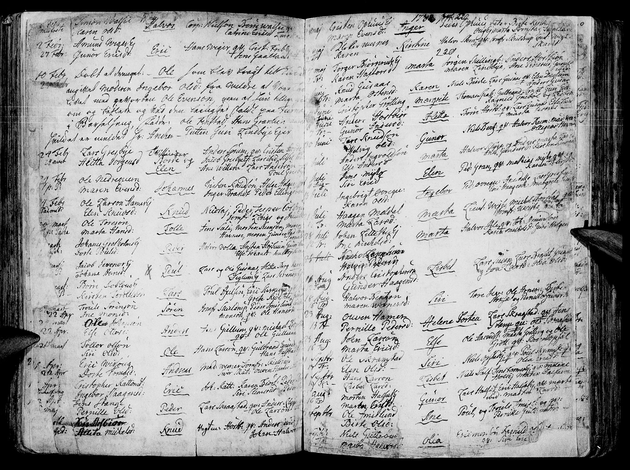 Vang prestekontor, Hedmark, AV/SAH-PREST-008/H/Ha/Haa/L0003: Parish register (official) no. 3, 1734-1809, p. 220