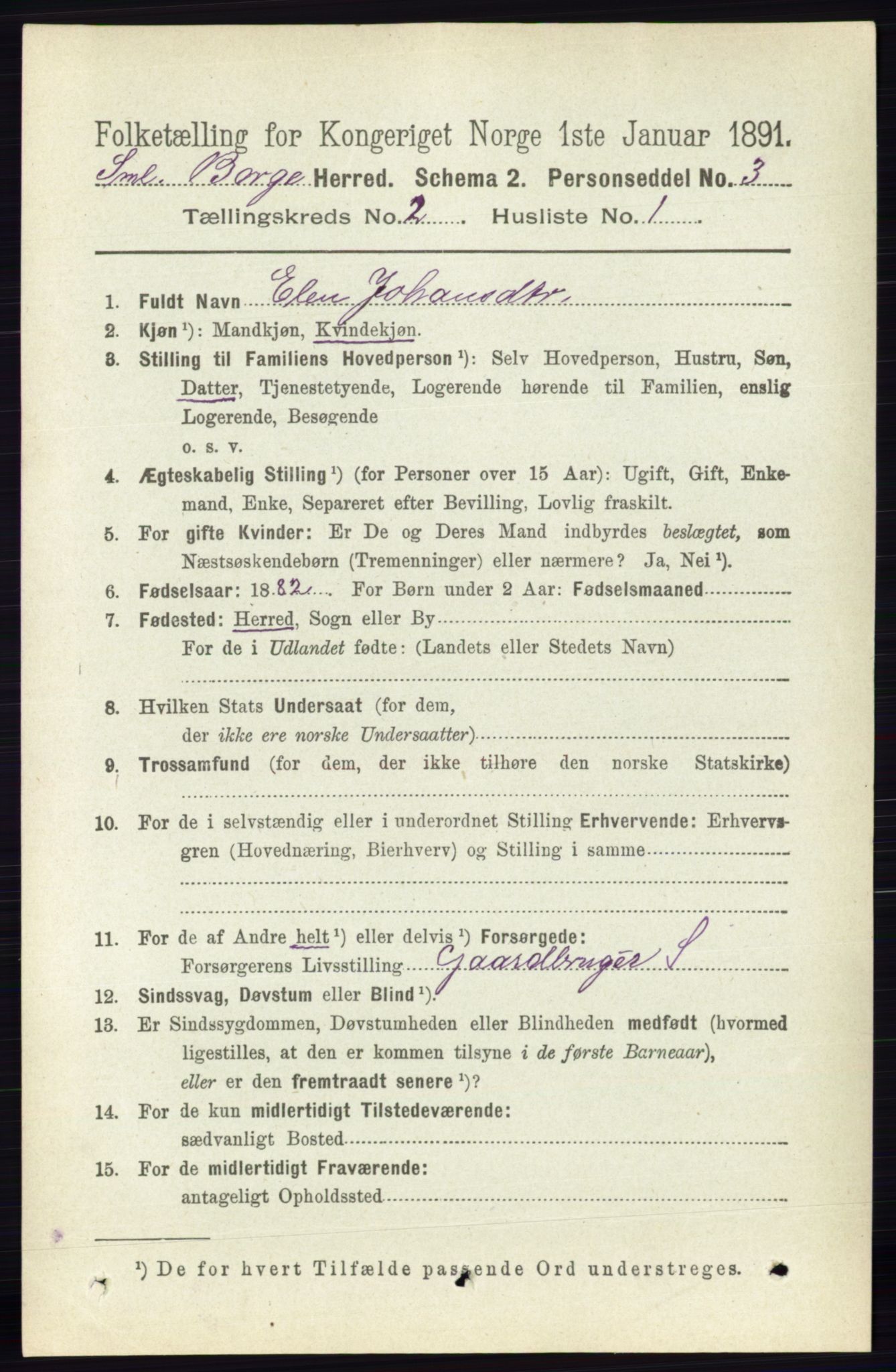 RA, 1891 census for 0113 Borge, 1891, p. 828