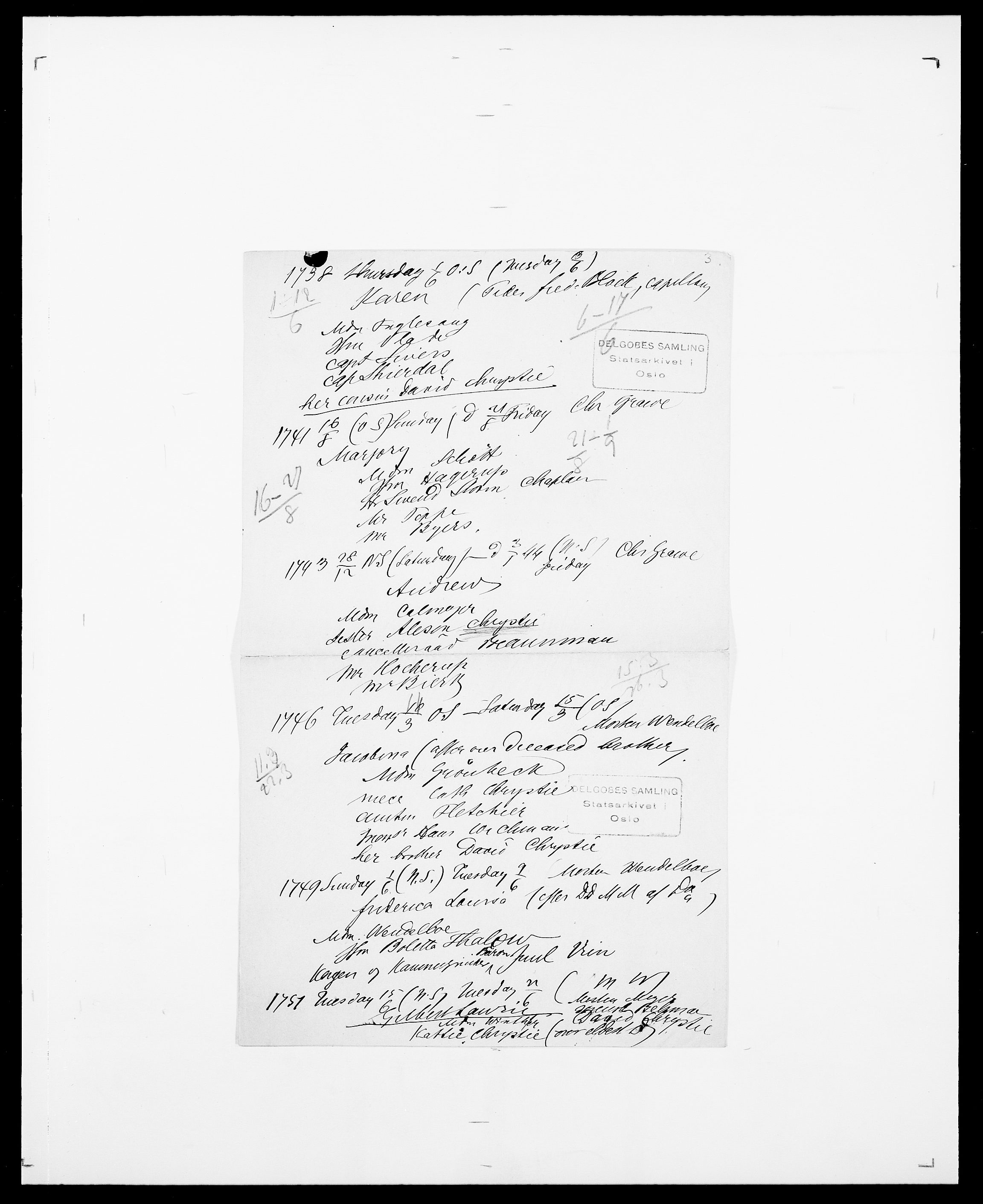 Delgobe, Charles Antoine - samling, AV/SAO-PAO-0038/D/Da/L0008: Capjon - Dagenbolt, p. 300