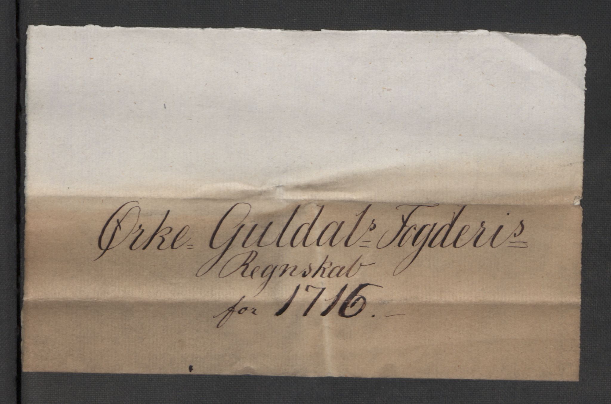 Rentekammeret inntil 1814, Reviderte regnskaper, Fogderegnskap, AV/RA-EA-4092/R60/L3967: Fogderegnskap Orkdal og Gauldal, 1716, p. 3