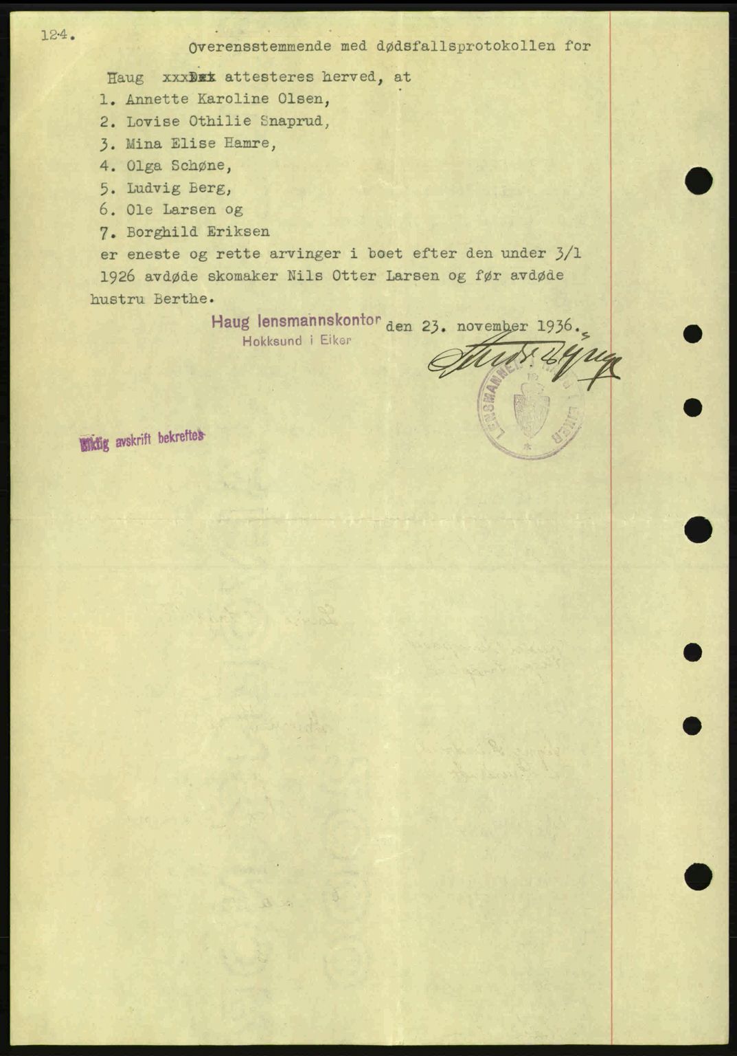 Eiker, Modum og Sigdal sorenskriveri, SAKO/A-123/G/Ga/Gab/L0034: Mortgage book no. A4, 1936-1937, Diary no: : 2791/1936