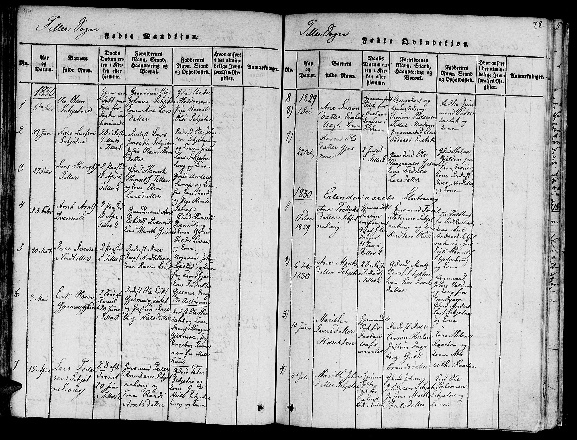 Ministerialprotokoller, klokkerbøker og fødselsregistre - Sør-Trøndelag, SAT/A-1456/618/L0440: Parish register (official) no. 618A04 /2, 1816-1843, p. 78