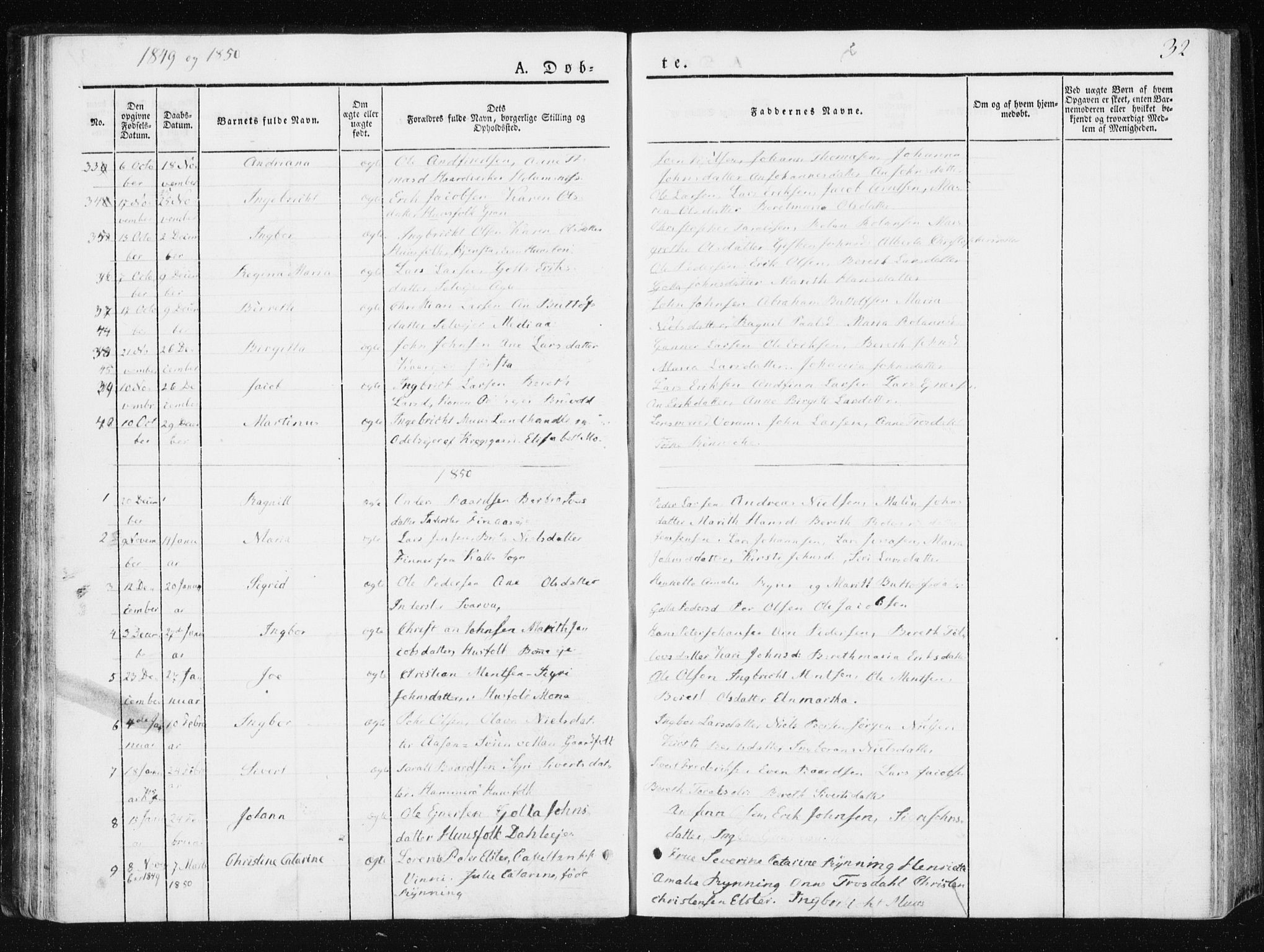 Ministerialprotokoller, klokkerbøker og fødselsregistre - Nord-Trøndelag, SAT/A-1458/749/L0470: Parish register (official) no. 749A04, 1834-1853, p. 32