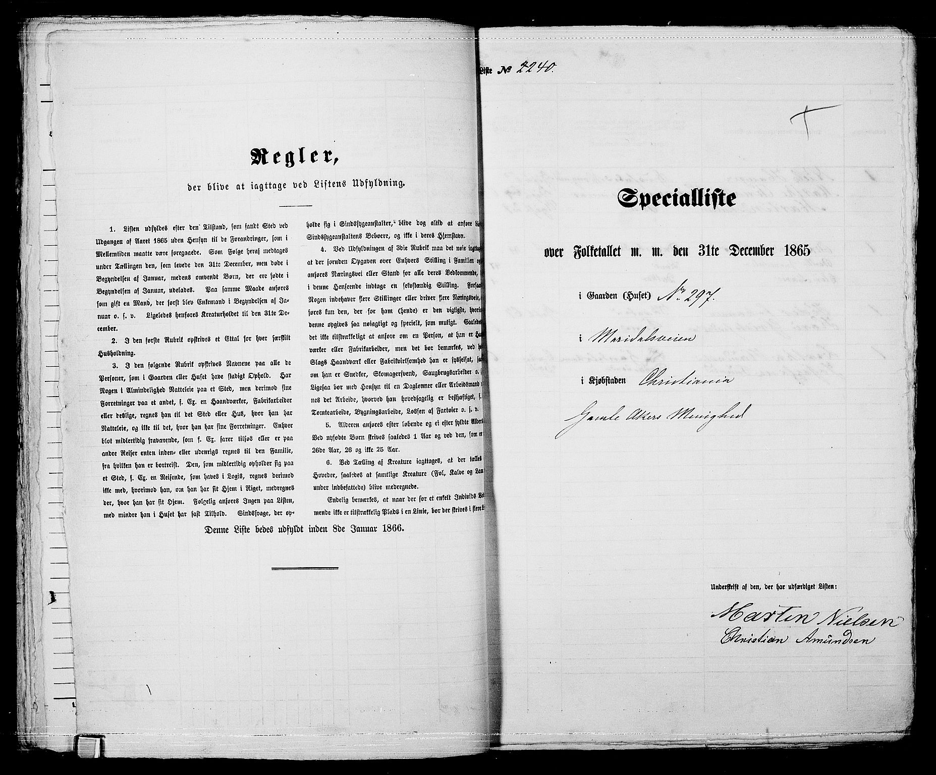 RA, 1865 census for Kristiania, 1865, p. 4995