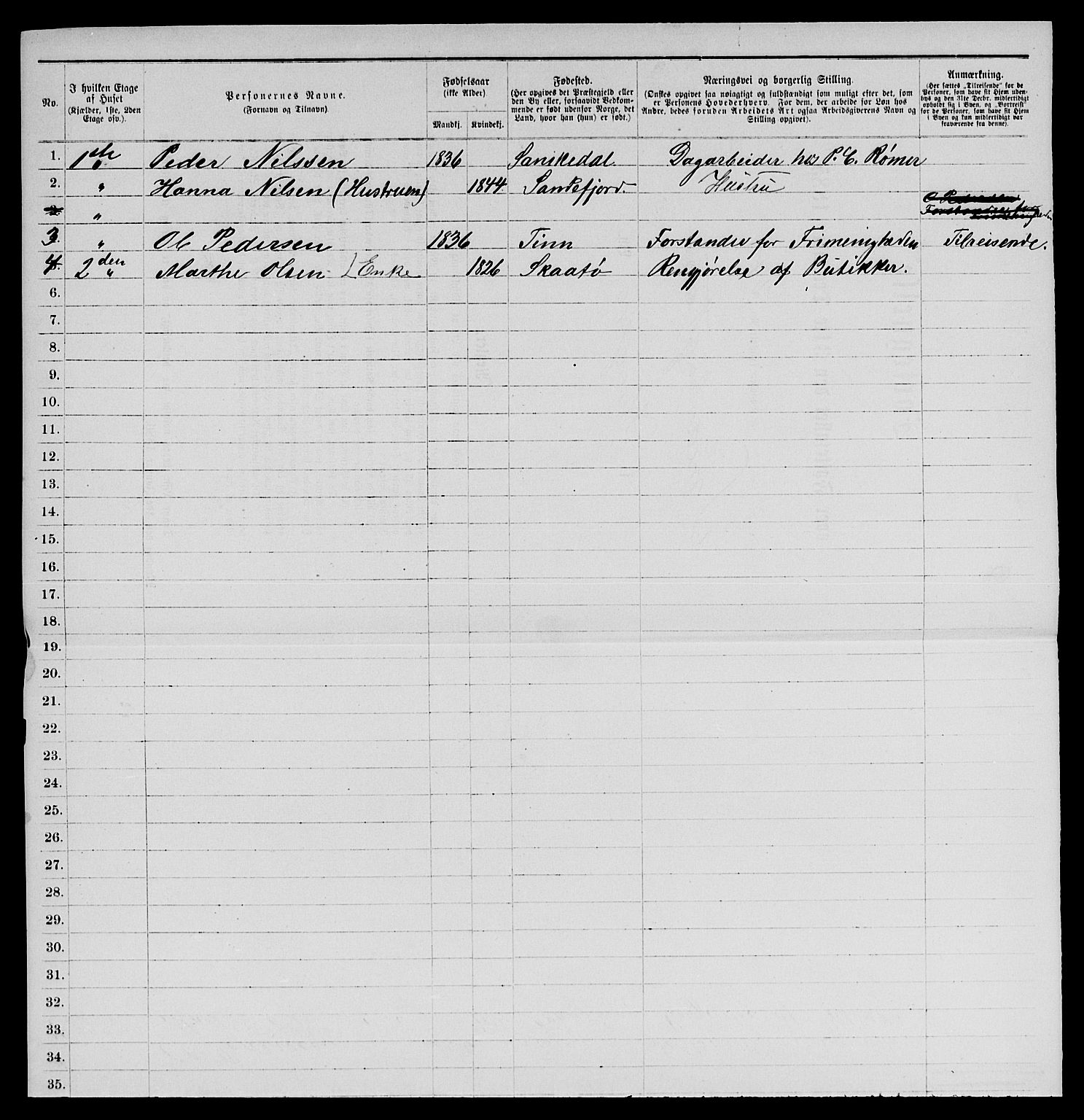 SAKO, 1885 census for 0801 Kragerø, 1885, p. 279