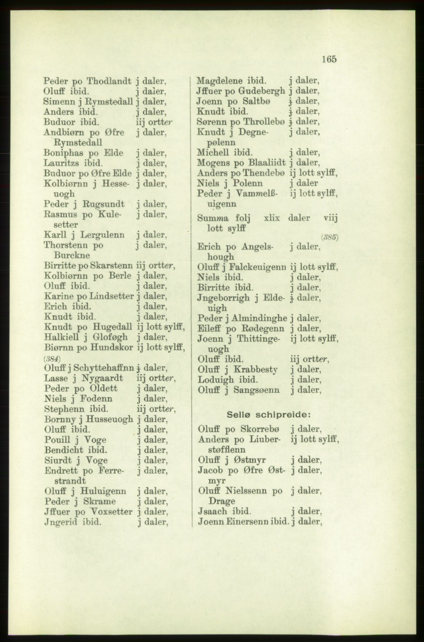 Publikasjoner utgitt av Arkivverket, PUBL/PUBL-001/C/0003: Bind 3: Skatten av Bergenhus len 1563, 1563, p. 165