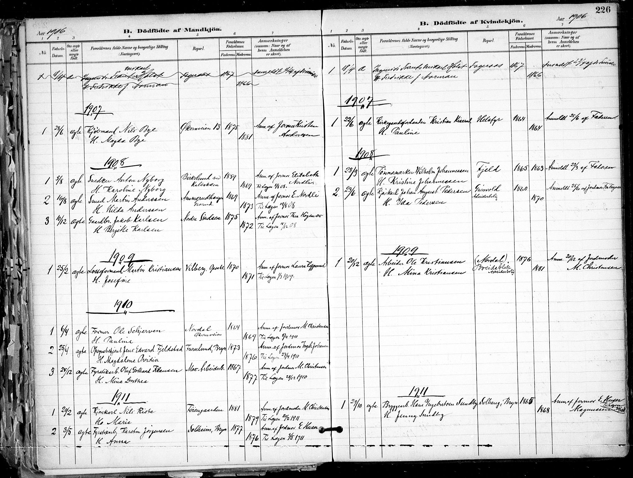 Østre Aker prestekontor Kirkebøker, SAO/A-10840/F/Fa/L0010: Parish register (official) no. I 10, 1895-1912, p. 226