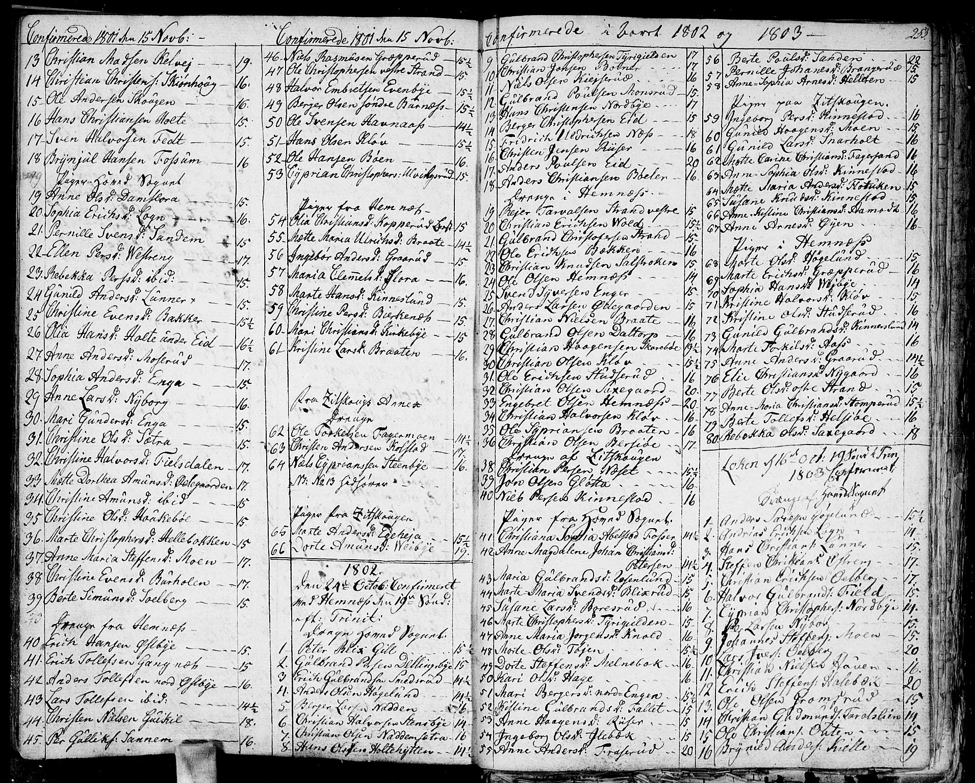 Høland prestekontor Kirkebøker, SAO/A-10346a/F/Fa/L0006: Parish register (official) no. I 6, 1794-1814, p. 253