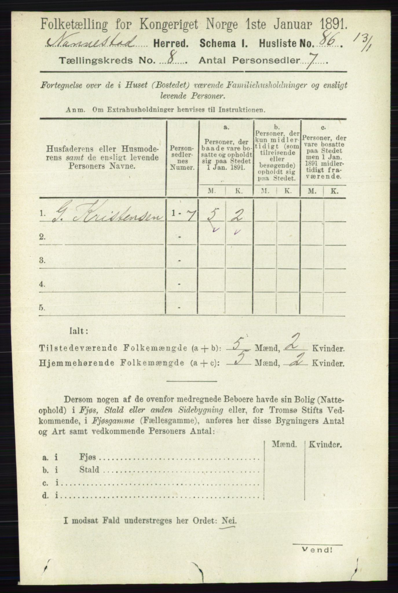 RA, 1891 census for 0238 Nannestad, 1891, p. 4418