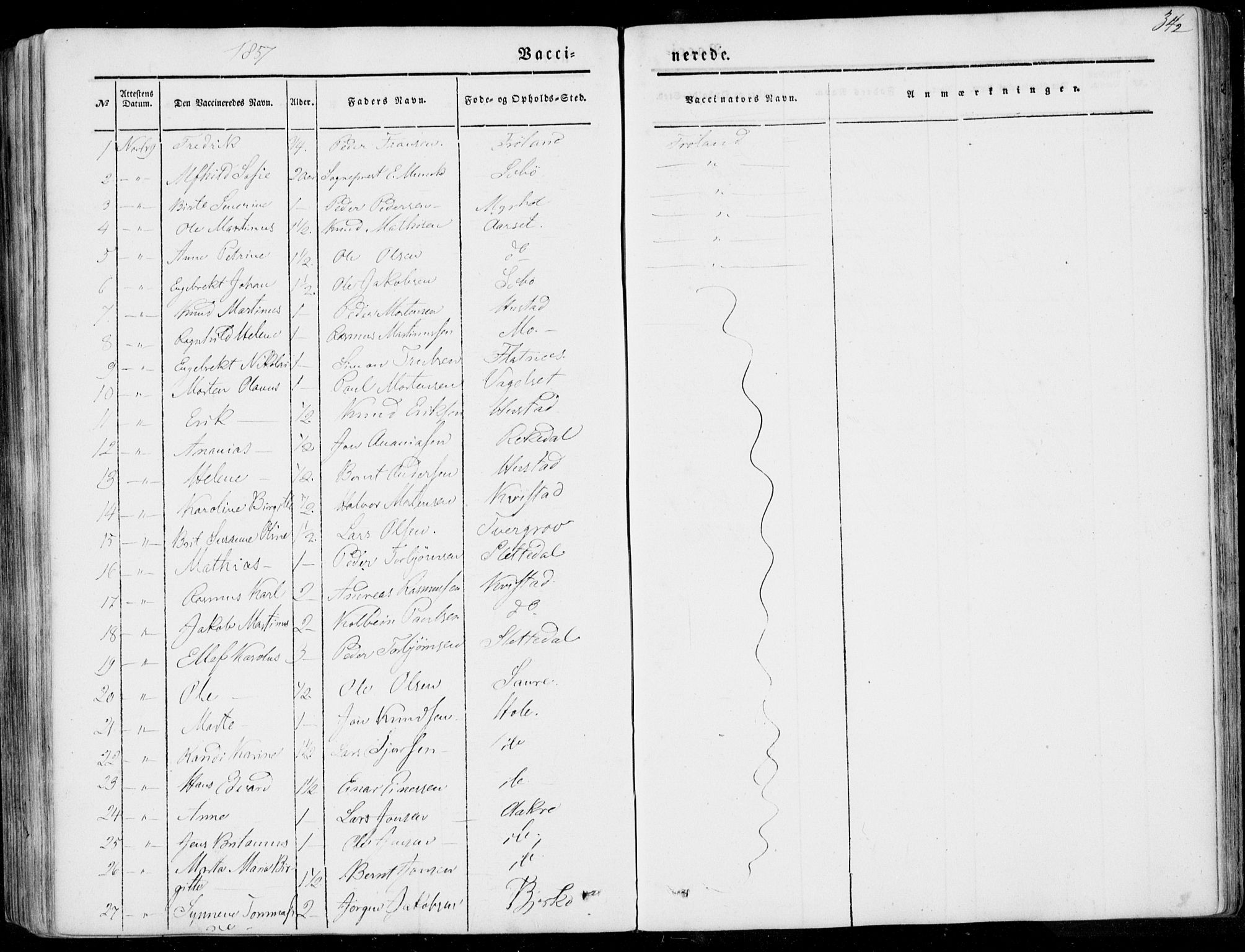 Ministerialprotokoller, klokkerbøker og fødselsregistre - Møre og Romsdal, AV/SAT-A-1454/515/L0209: Parish register (official) no. 515A05, 1847-1868, p. 342