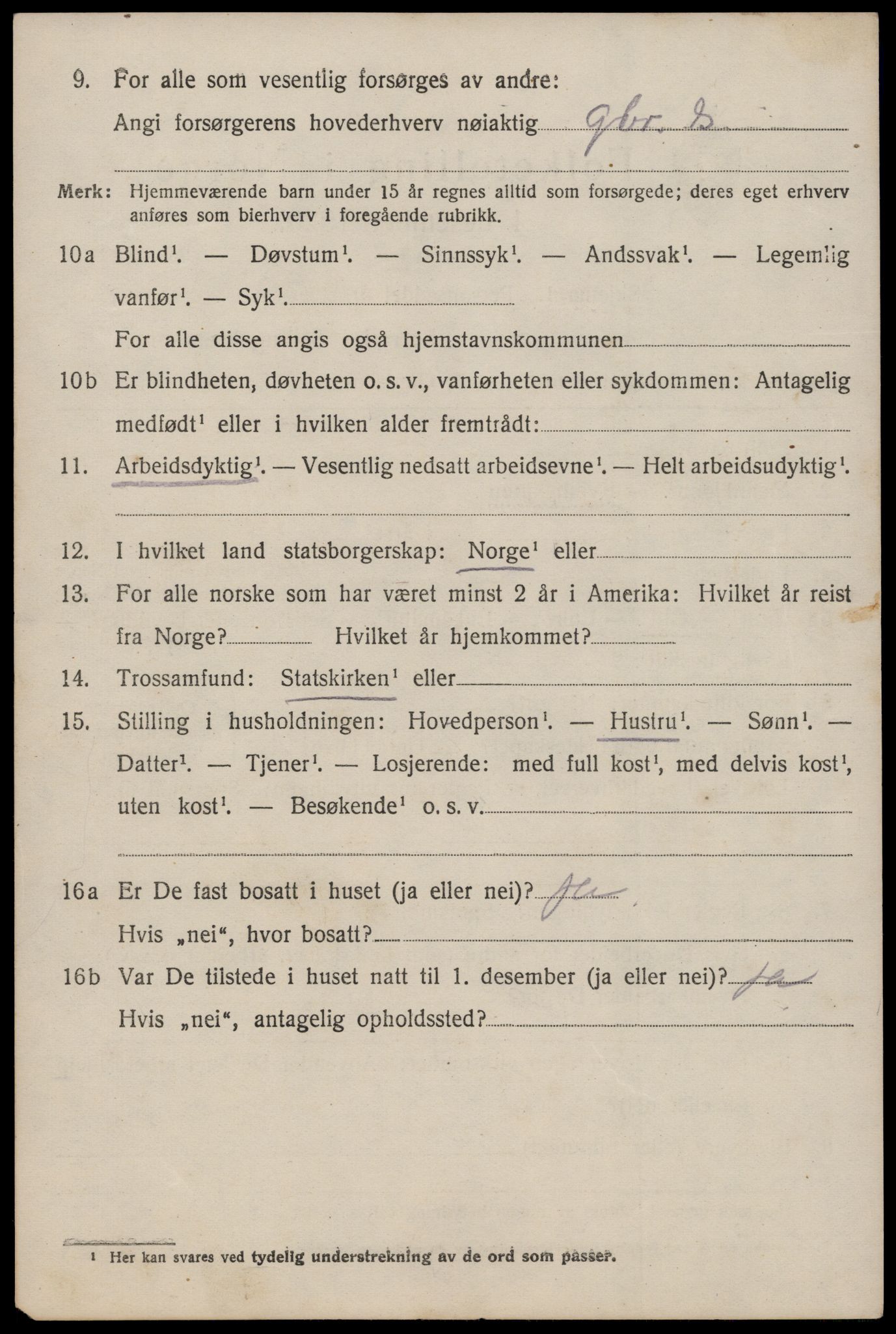 SAST, 1920 census for Varhaug, 1920, p. 806