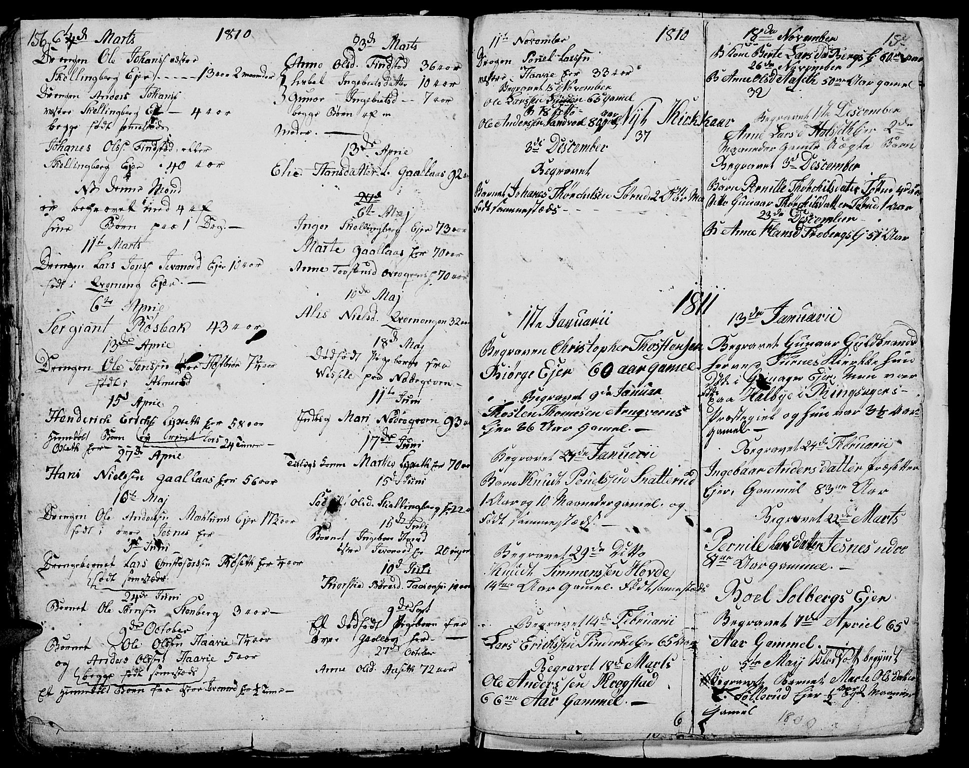 Vang prestekontor, Hedmark, SAH/PREST-008/H/Ha/Hab/L0001: Parish register (copy) no. 1, 1792-1814, p. 156-157