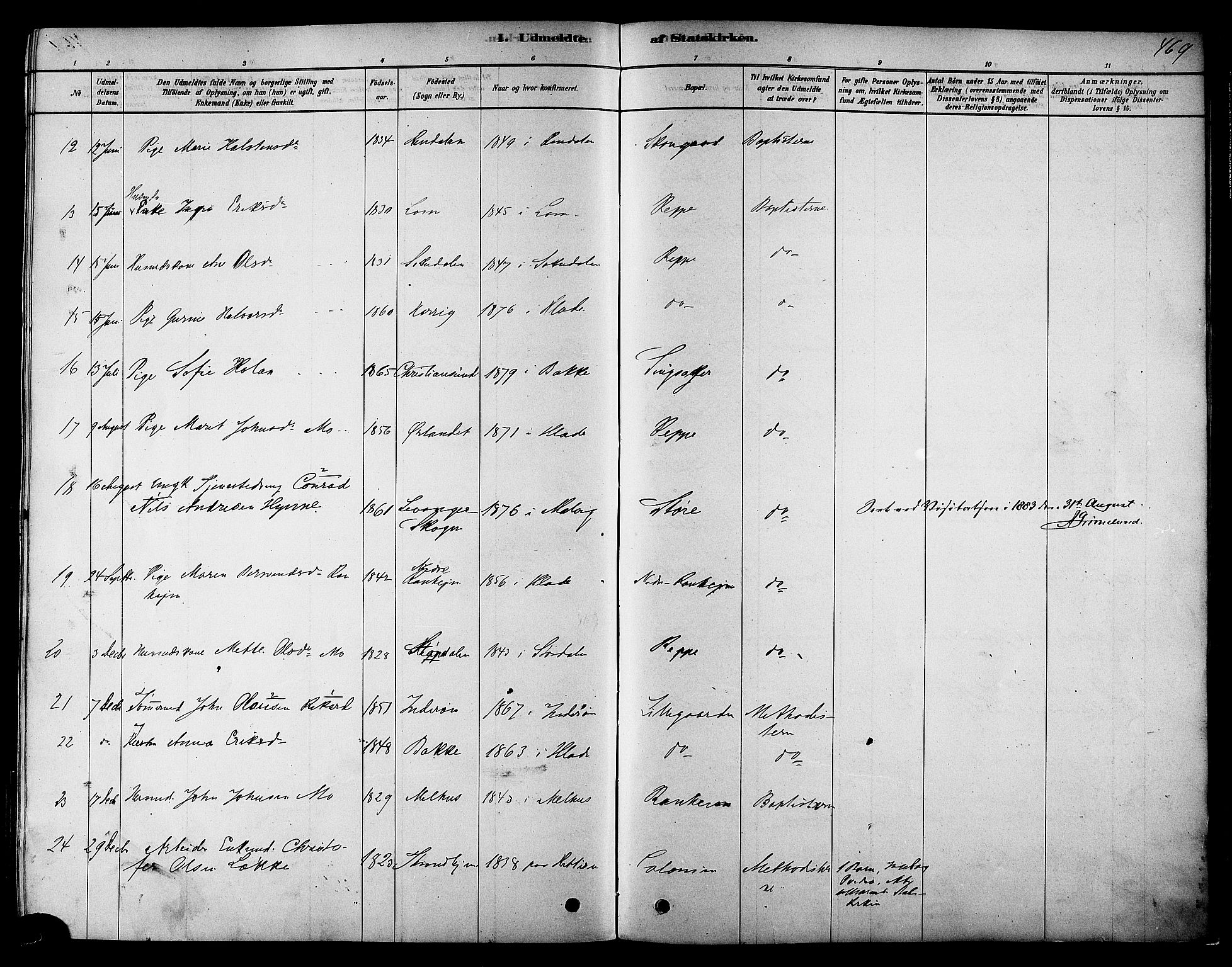 Ministerialprotokoller, klokkerbøker og fødselsregistre - Sør-Trøndelag, SAT/A-1456/606/L0294: Parish register (official) no. 606A09, 1878-1886, p. 469