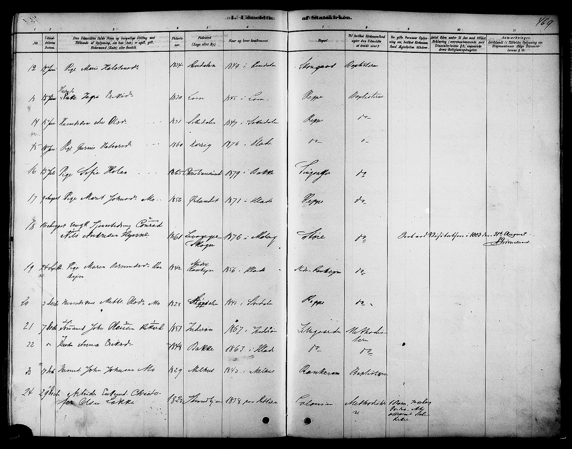 Ministerialprotokoller, klokkerbøker og fødselsregistre - Sør-Trøndelag, AV/SAT-A-1456/606/L0294: Parish register (official) no. 606A09, 1878-1886, p. 469