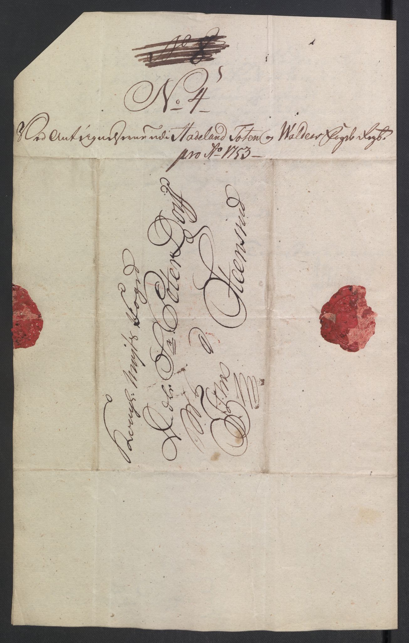 Rentekammeret inntil 1814, Reviderte regnskaper, Fogderegnskap, AV/RA-EA-4092/R18/L1349: Fogderegnskap Hadeland, Toten og Valdres, 1752-1753, p. 738