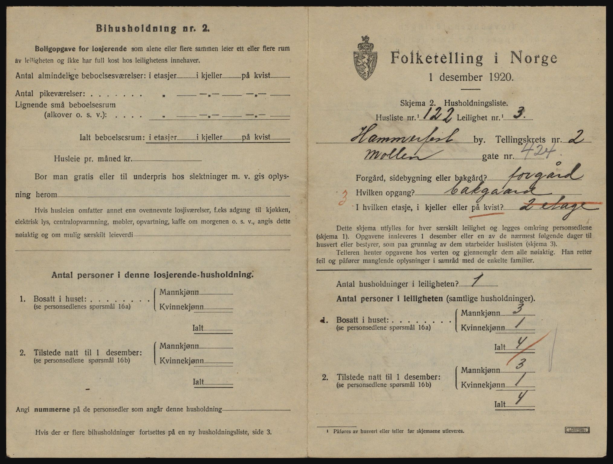 SATØ, 1920 census for Hammerfest, 1920, p. 2268