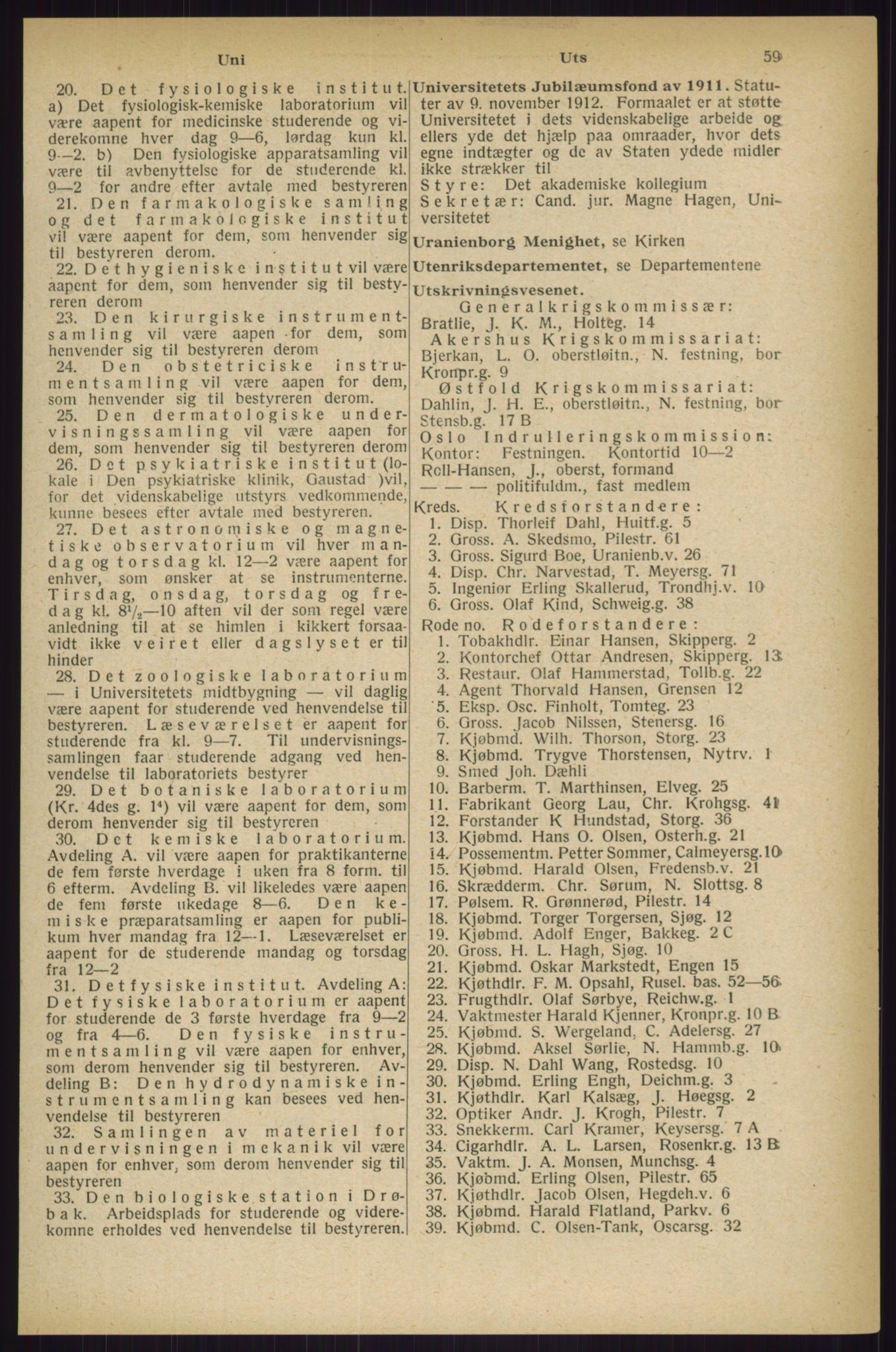 Kristiania/Oslo adressebok, PUBL/-, 1927, p. 59