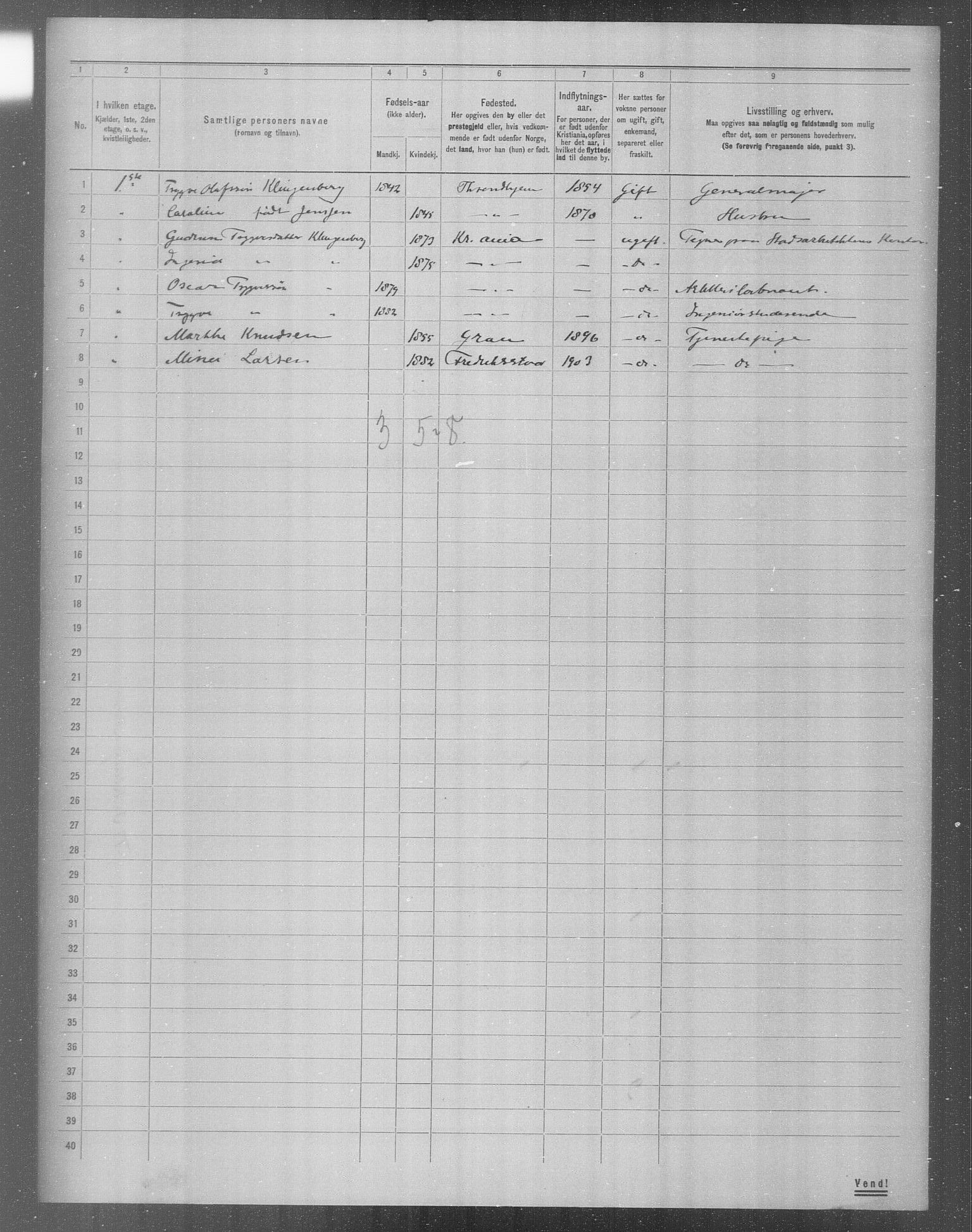 OBA, Municipal Census 1904 for Kristiania, 1904, p. 13637