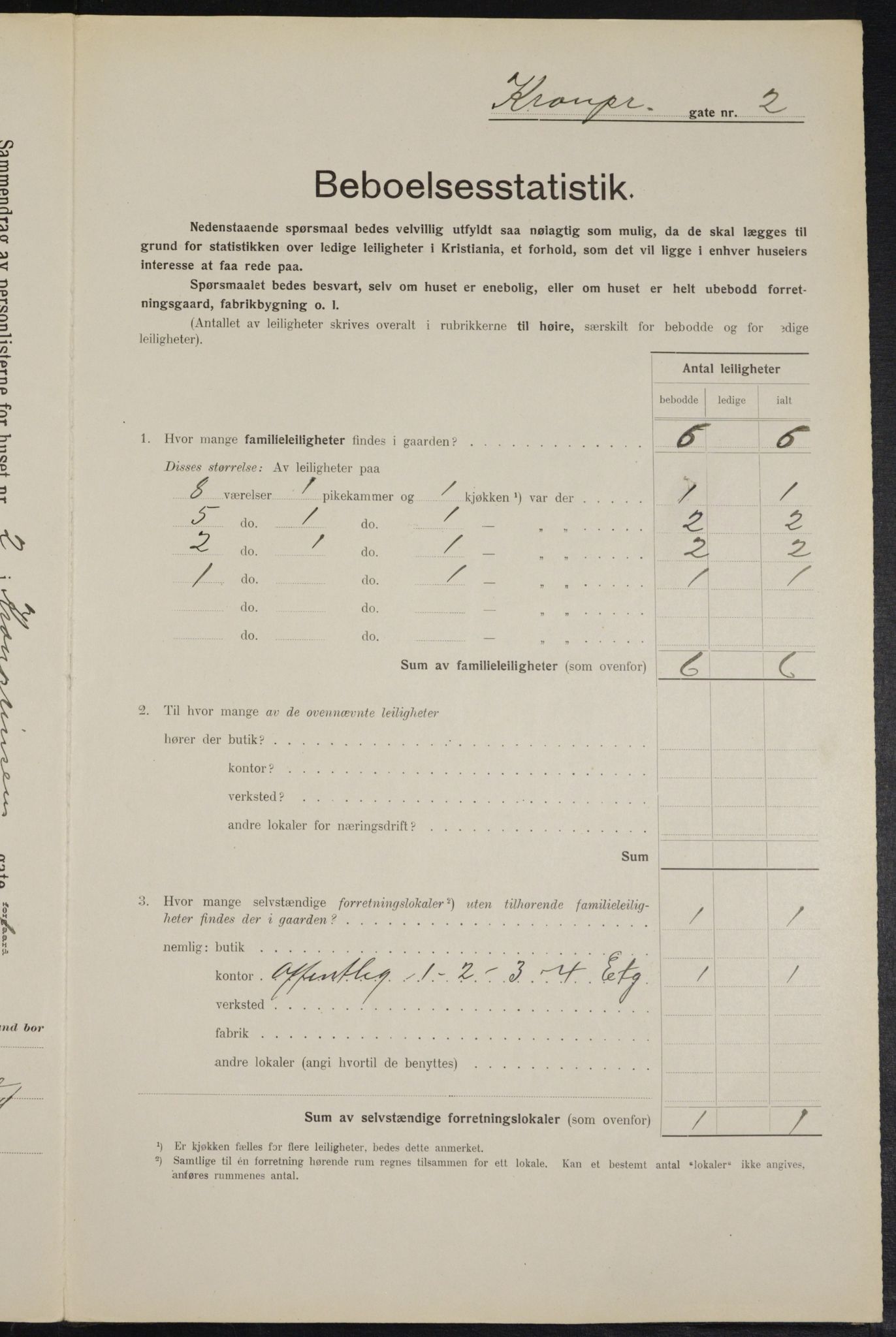 OBA, Municipal Census 1914 for Kristiania, 1914, p. 54412