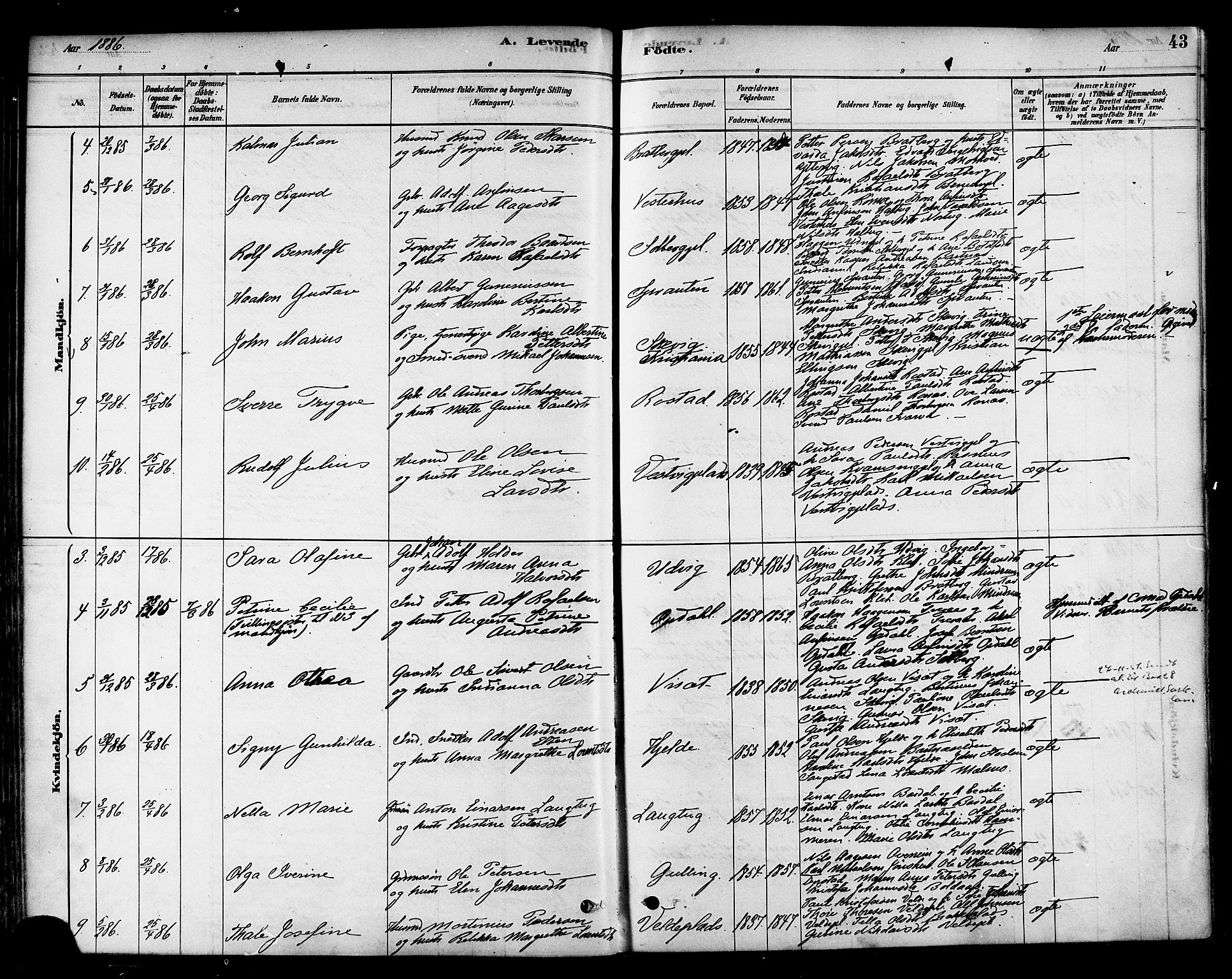 Ministerialprotokoller, klokkerbøker og fødselsregistre - Nord-Trøndelag, SAT/A-1458/741/L0395: Parish register (official) no. 741A09, 1878-1888, p. 43