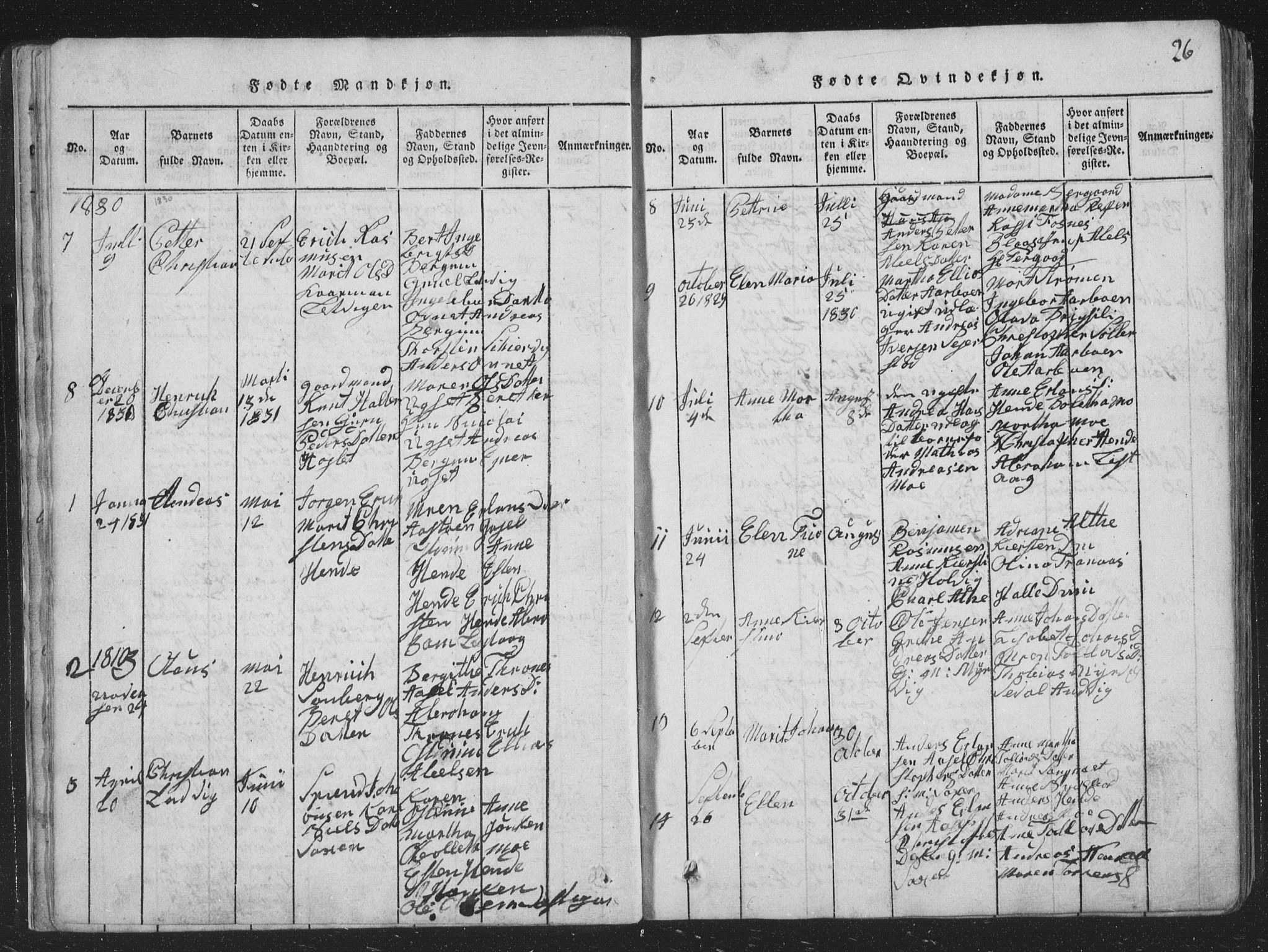 Ministerialprotokoller, klokkerbøker og fødselsregistre - Nord-Trøndelag, SAT/A-1458/773/L0613: Parish register (official) no. 773A04, 1815-1845, p. 26