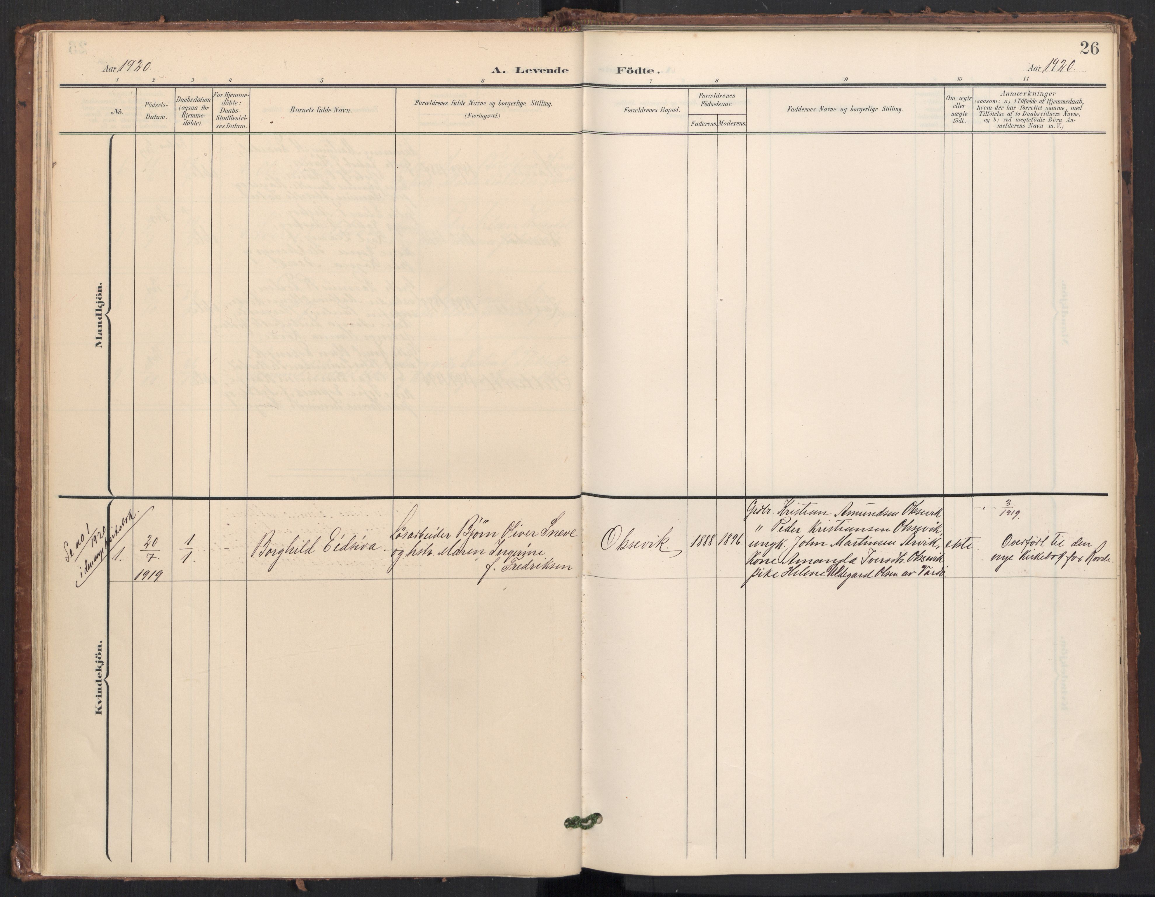 Ministerialprotokoller, klokkerbøker og fødselsregistre - Møre og Romsdal, AV/SAT-A-1454/504/L0057: Parish register (official) no. 504A04, 1902-1919, p. 26