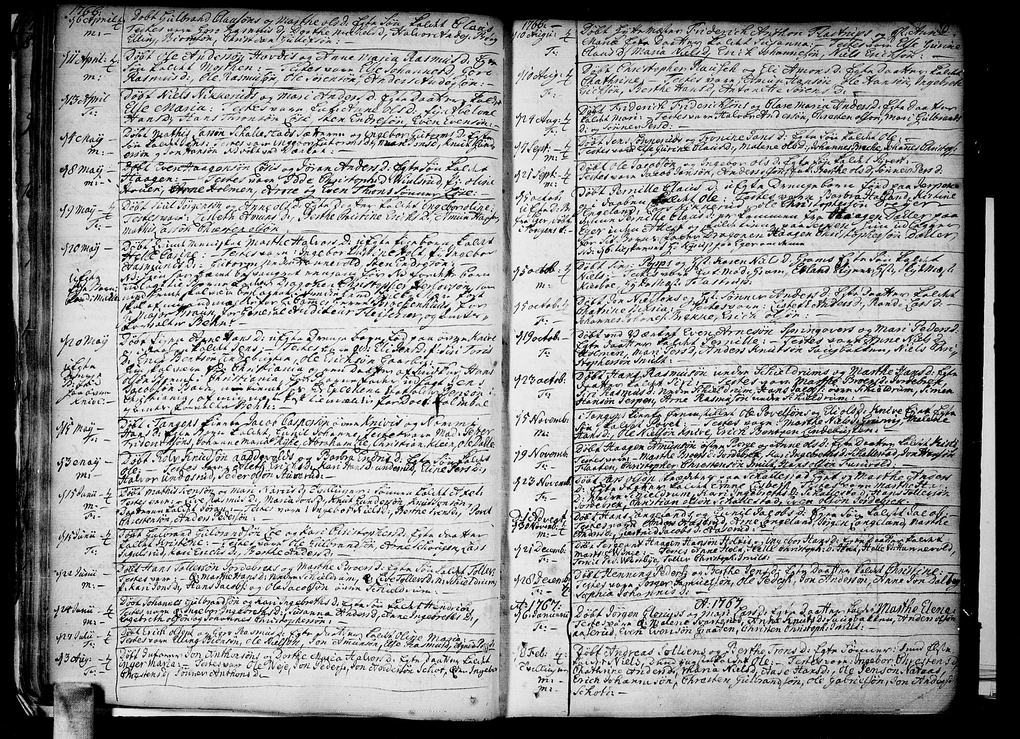 Skoger kirkebøker, AV/SAKO-A-59/F/Fa/L0001: Parish register (official) no. I 1, 1746-1814, p. 30