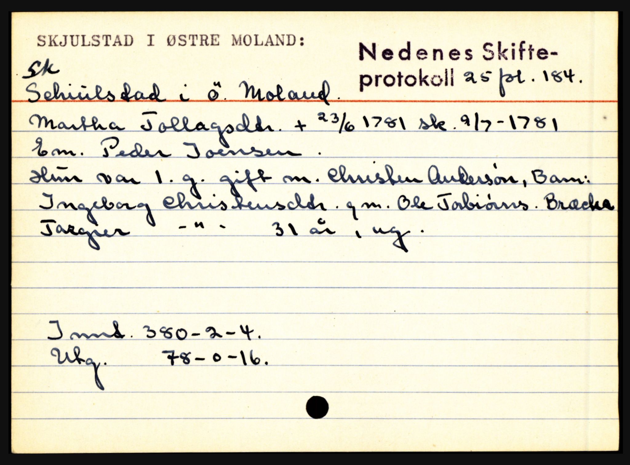 Nedenes sorenskriveri før 1824, SAK/1221-0007/H, p. 27049