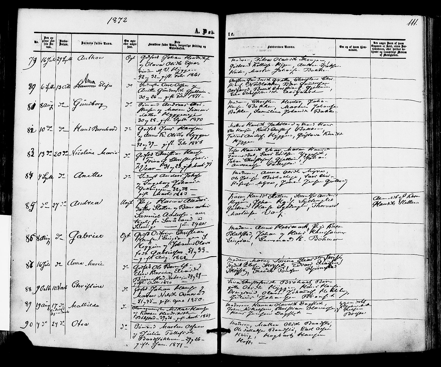 Røyken kirkebøker, SAKO/A-241/F/Fa/L0006: Parish register (official) no. 6, 1857-1875, p. 111