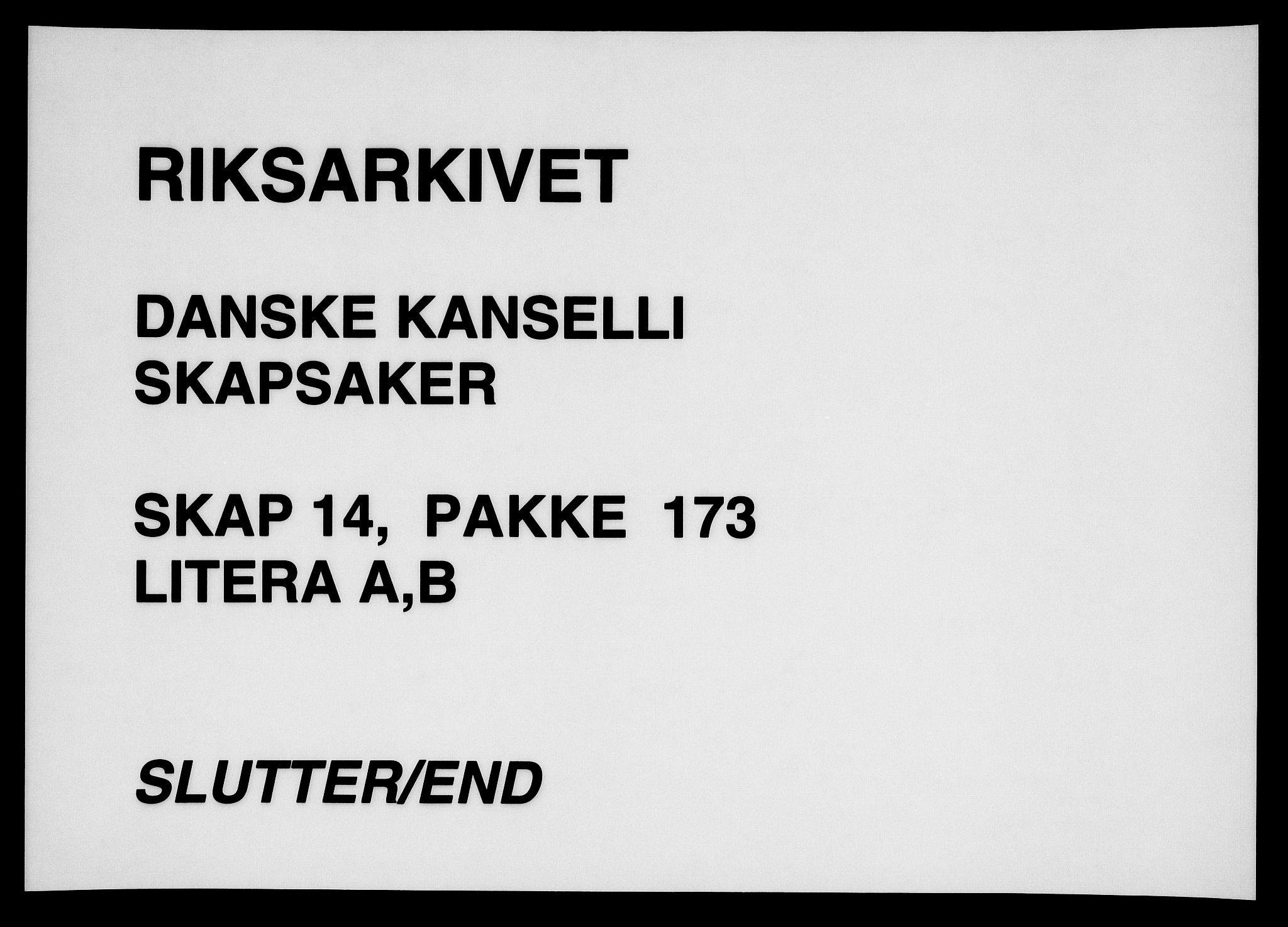 Danske Kanselli, Skapsaker, RA/EA-4061/F/L0063: Skap 14, pakke 172, litra B-211, 1607-1716, p. 176