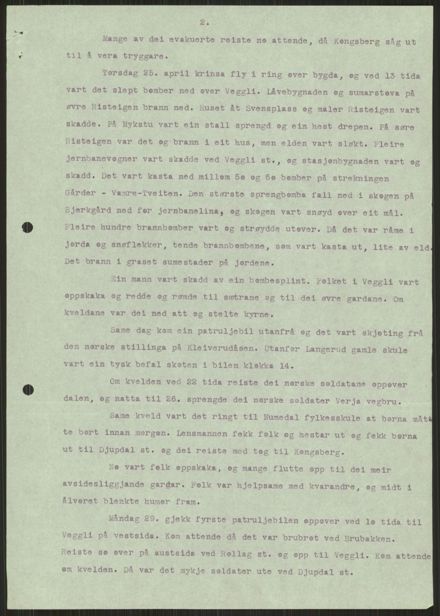 Forsvaret, Forsvarets krigshistoriske avdeling, AV/RA-RAFA-2017/Y/Ya/L0014: II-C-11-31 - Fylkesmenn.  Rapporter om krigsbegivenhetene 1940., 1940, p. 487