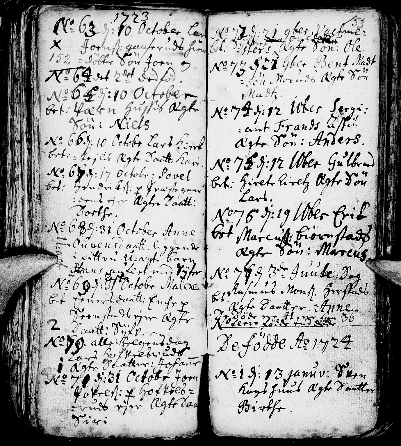 Nes prestekontor, Hedmark, AV/SAH-PREST-020/L/La/L0001: Parish register (copy) no. 1, 1663-1784, p. 152-153