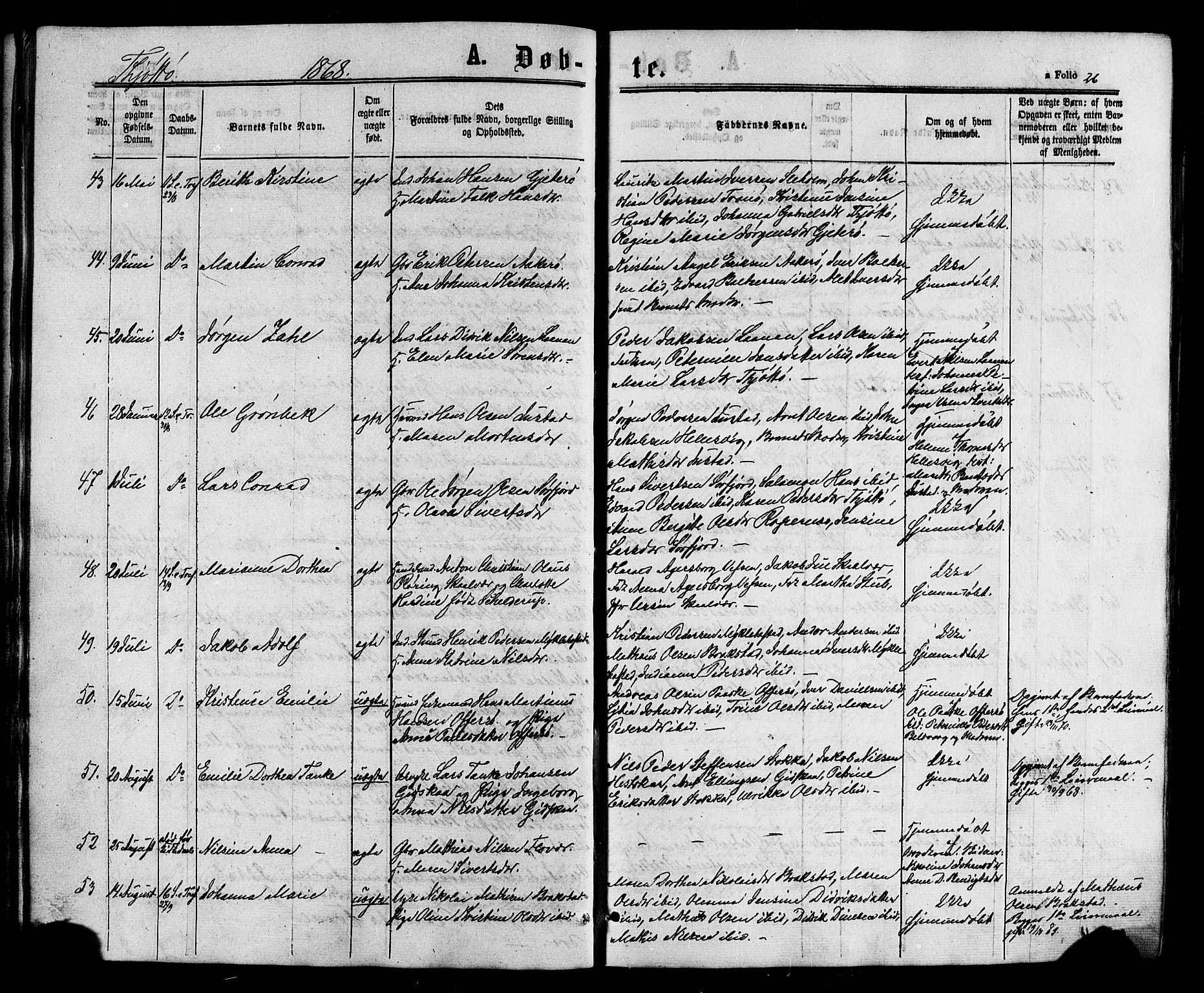 Ministerialprotokoller, klokkerbøker og fødselsregistre - Nordland, SAT/A-1459/817/L0262: Parish register (official) no. 817A03/ 1, 1862-1877, p. 26