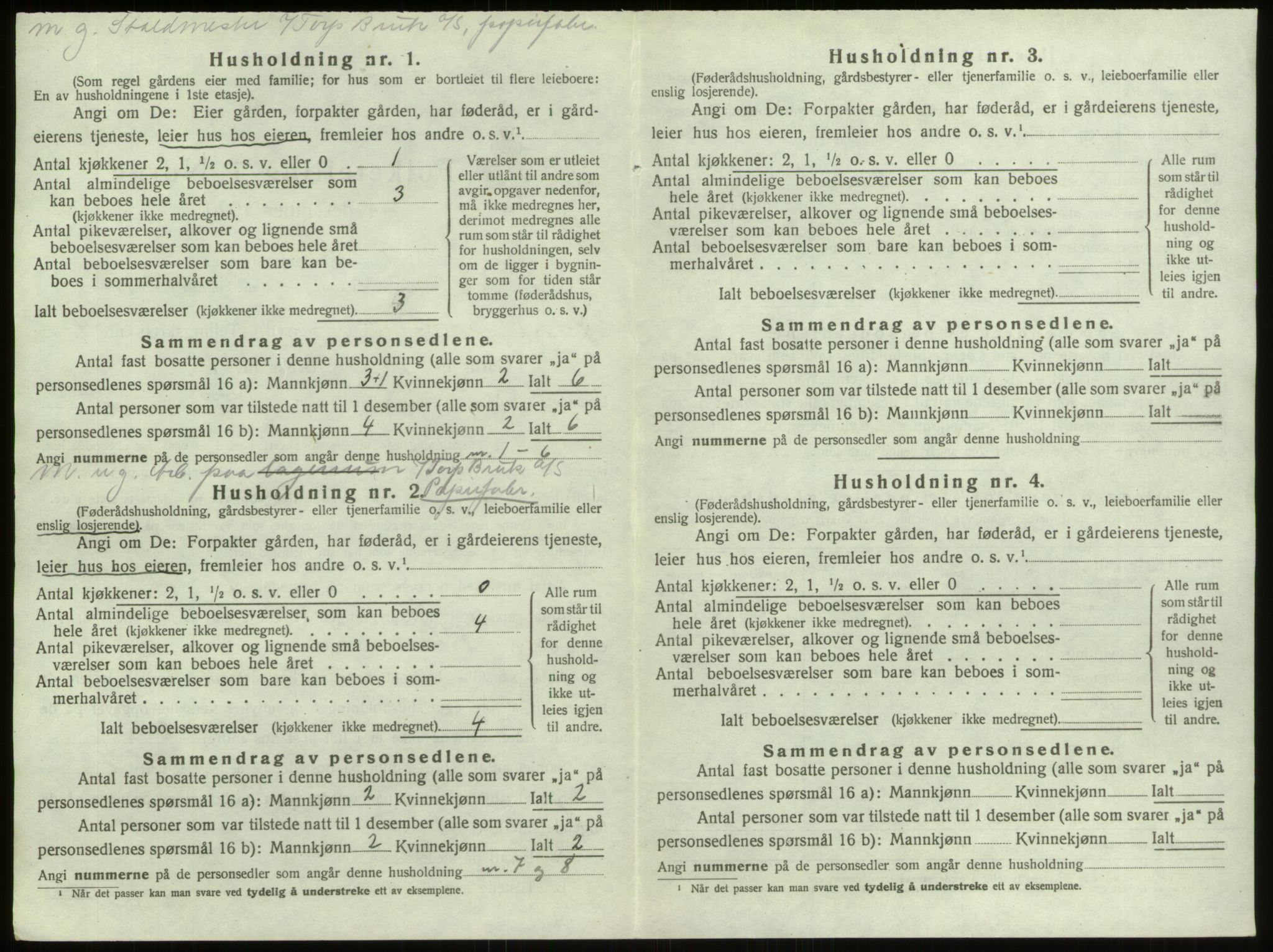 SAO, 1920 census for Borge, 1920, p. 841