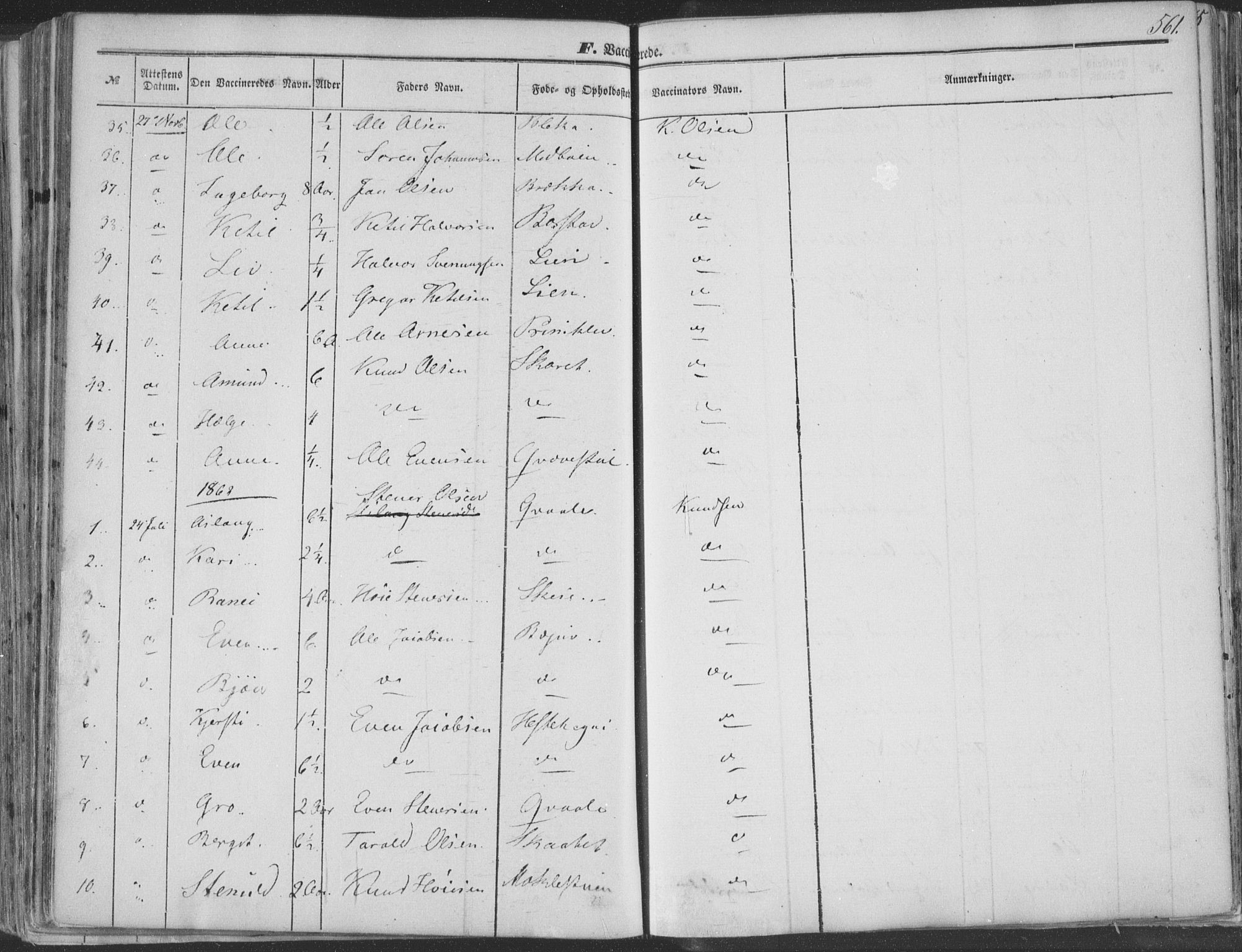 Seljord kirkebøker, AV/SAKO-A-20/F/Fa/L012b: Parish register (official) no. I 12B, 1850-1865, p. 561